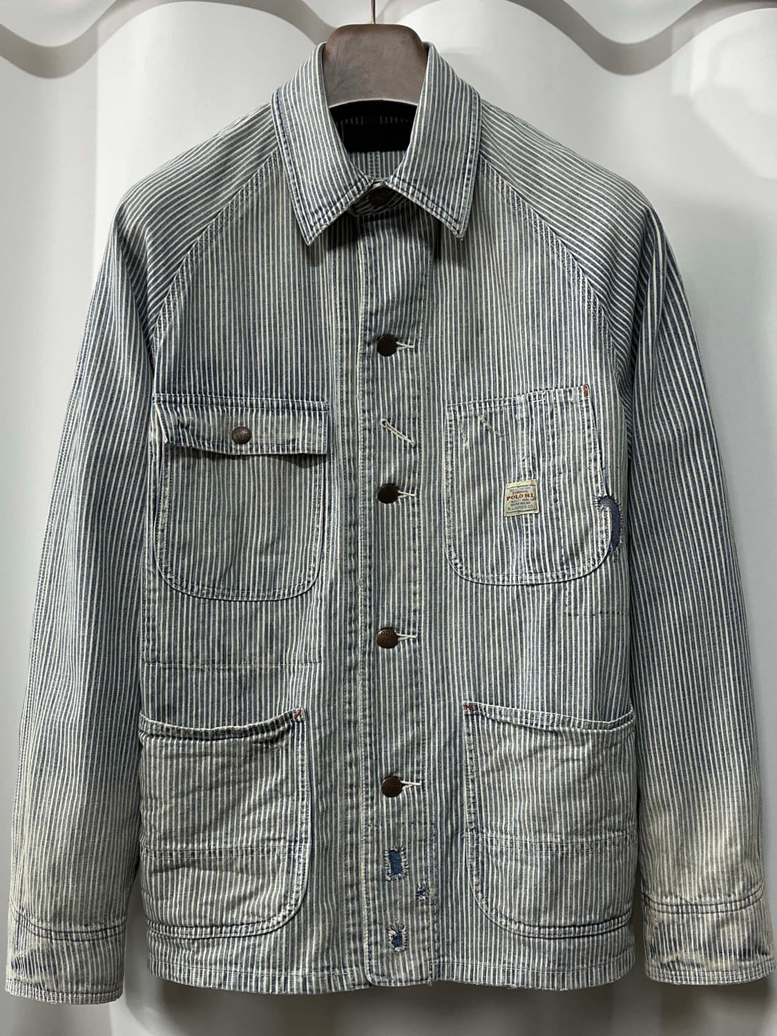 폴로 랄프로렌 리페어 디스트레스드 히코리 데님 초어 워크자켓 상품이미지1