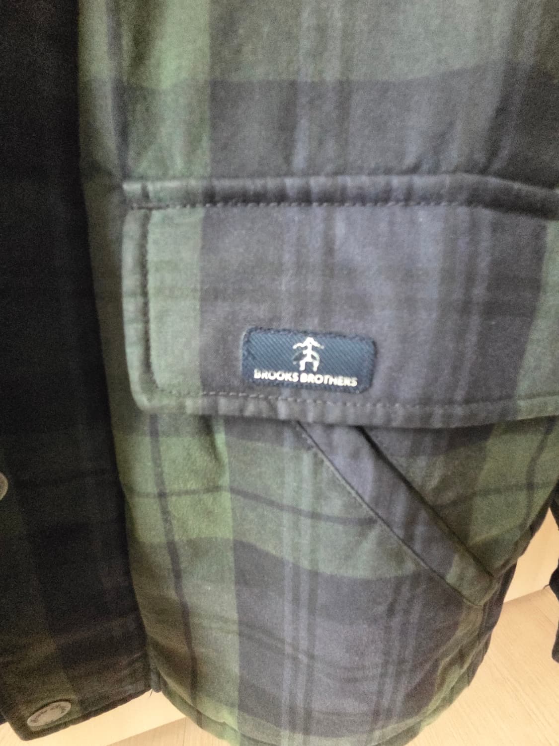 브룩스 브라더스 블랙와치 왁스 패디드 재킷 남성 s  상품이미지4