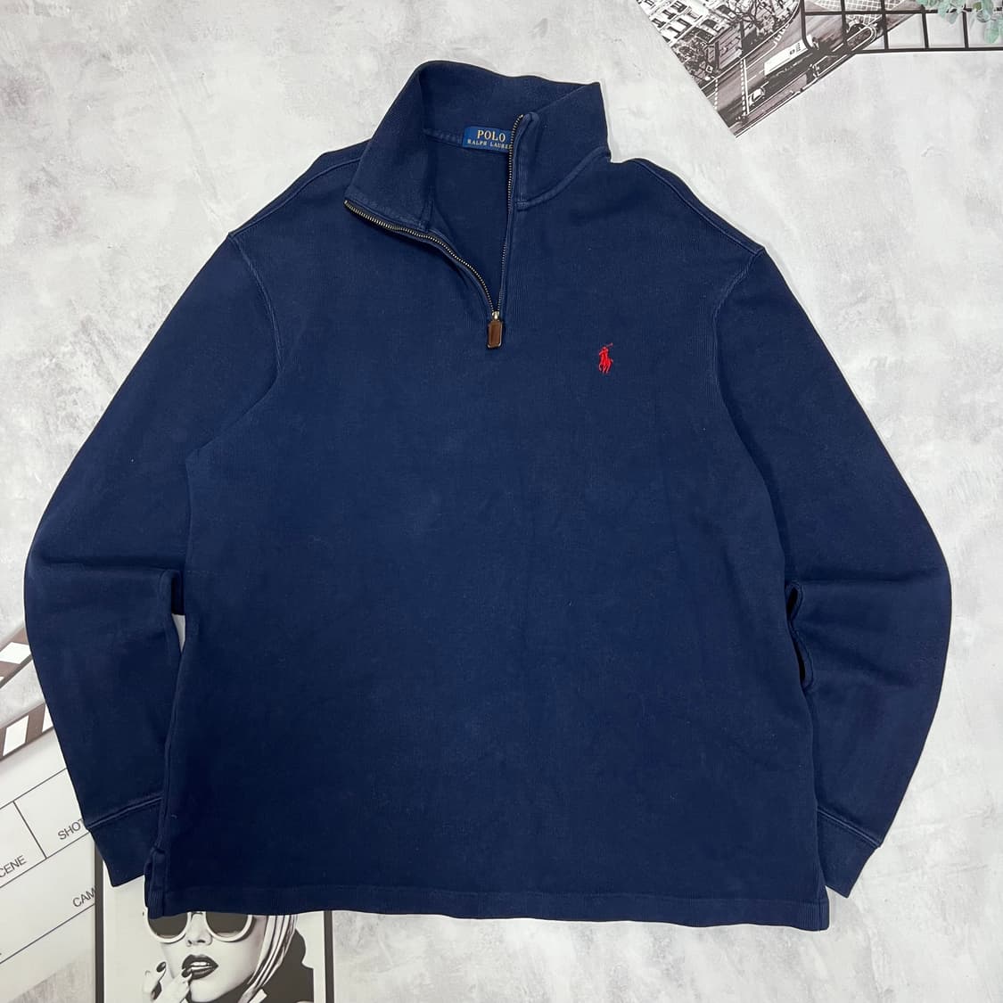 폴로 랄프로렌 반집업 네이비 니트 상품이미지2