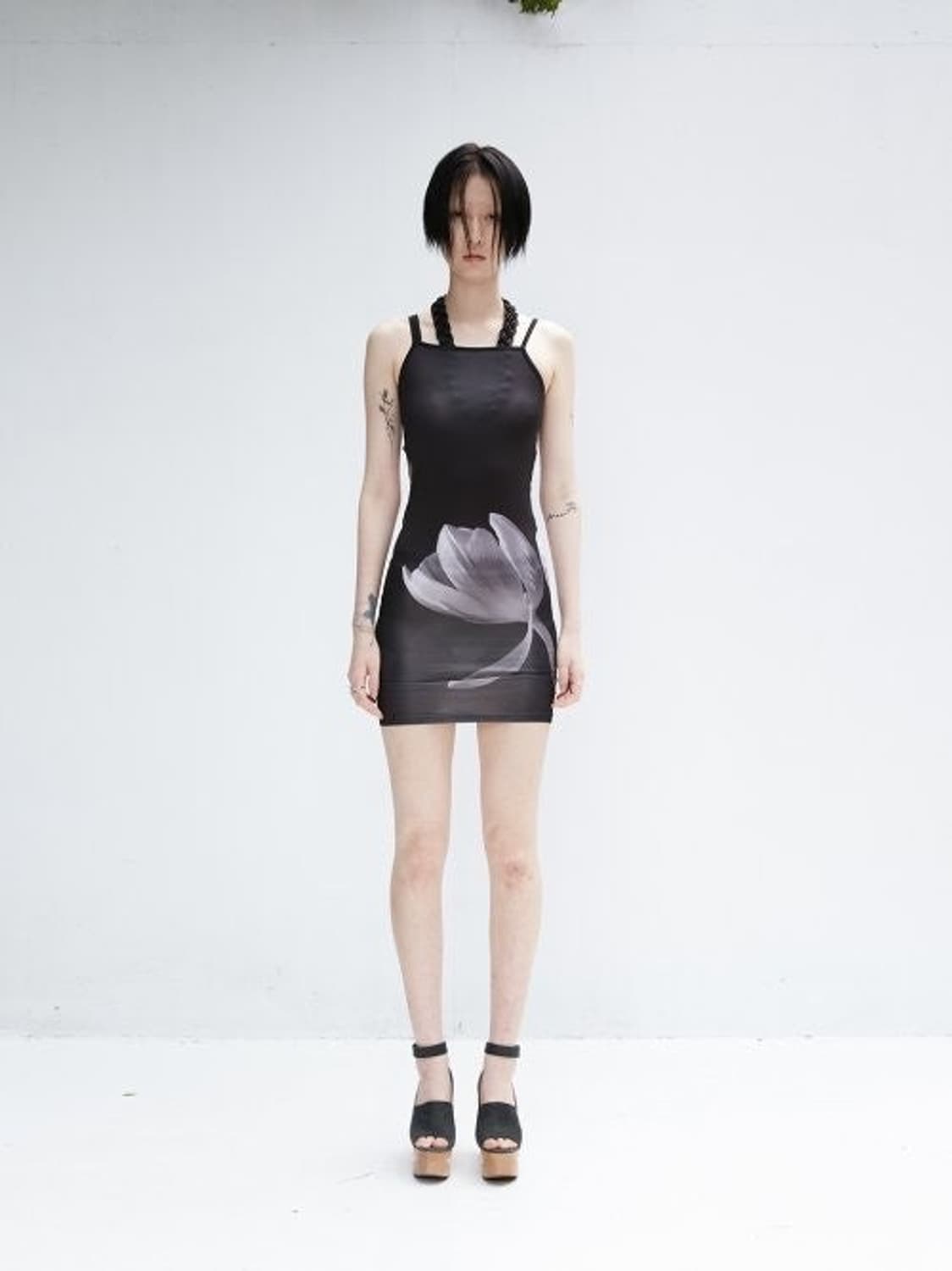 나체 nache painted dress 꽃 프린팅 미니원피스 상품이미지1