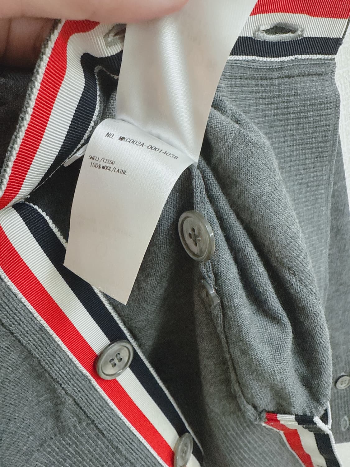 톰브라운 메리노울 사선 가디건 (3) 상품이미지9