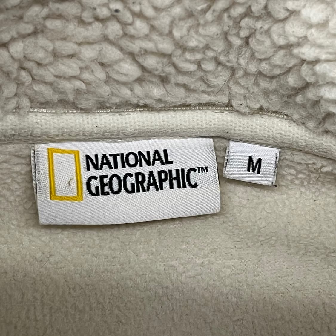 [정품/M] 내셔널지오그래픽 아이보리 후리스 자켓 b16 상품이미지5