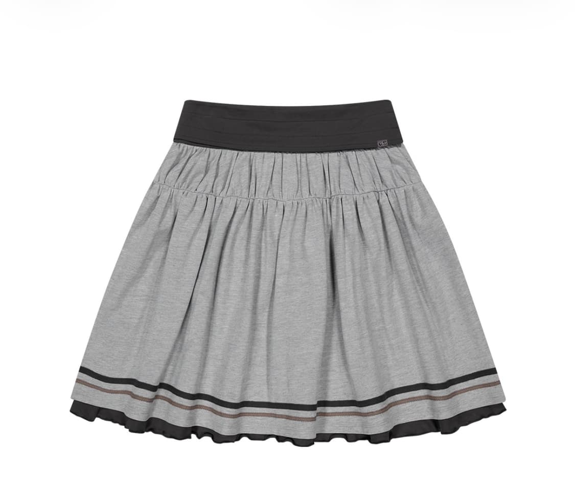 코이세이오 브라이스돌 폴딩 셔링 스커트 멜란지 그레이 상품이미지1