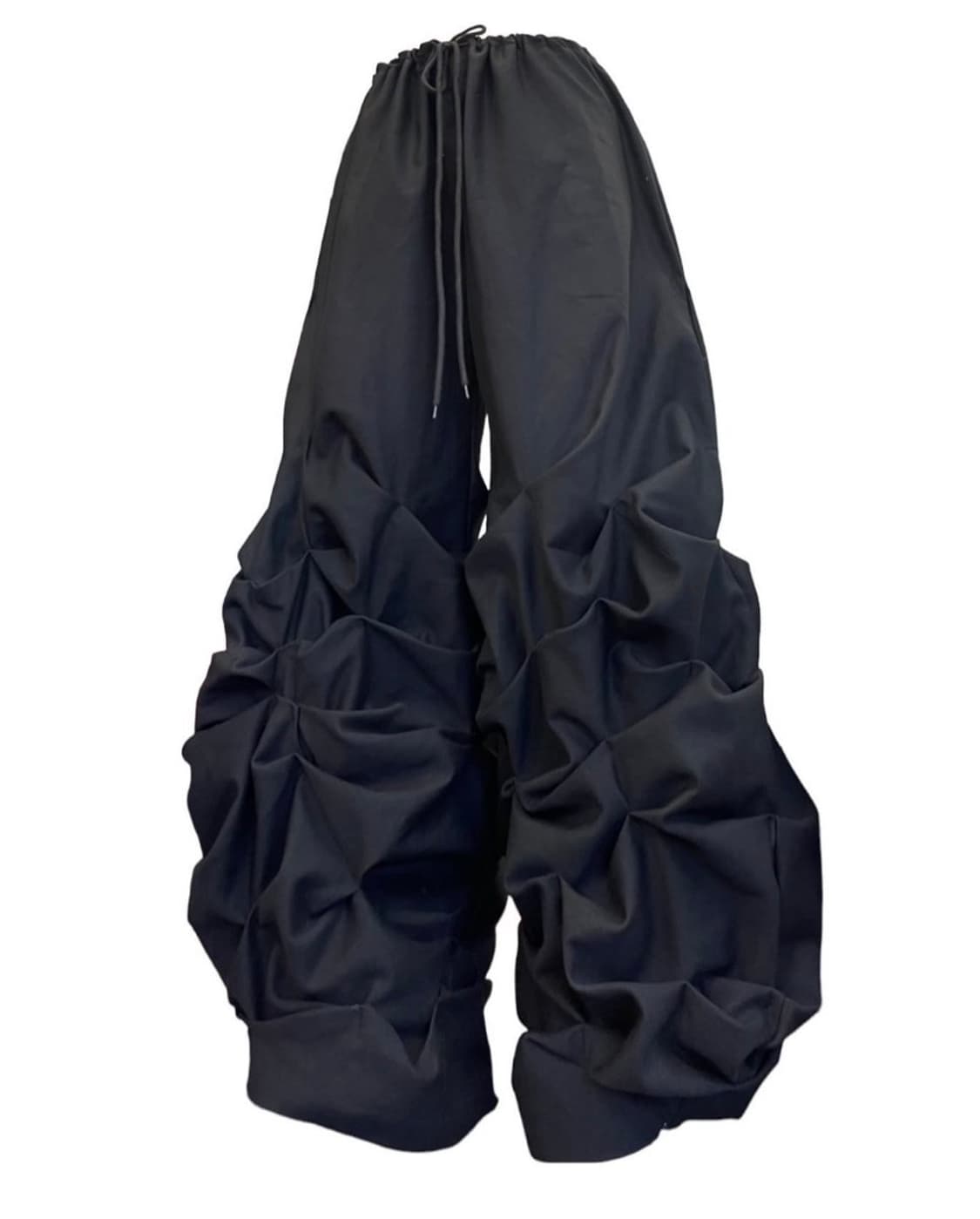 다미니다미니 DAMINIDAMINI 핀턱 와이드 팬츠 블랙  상품이미지2