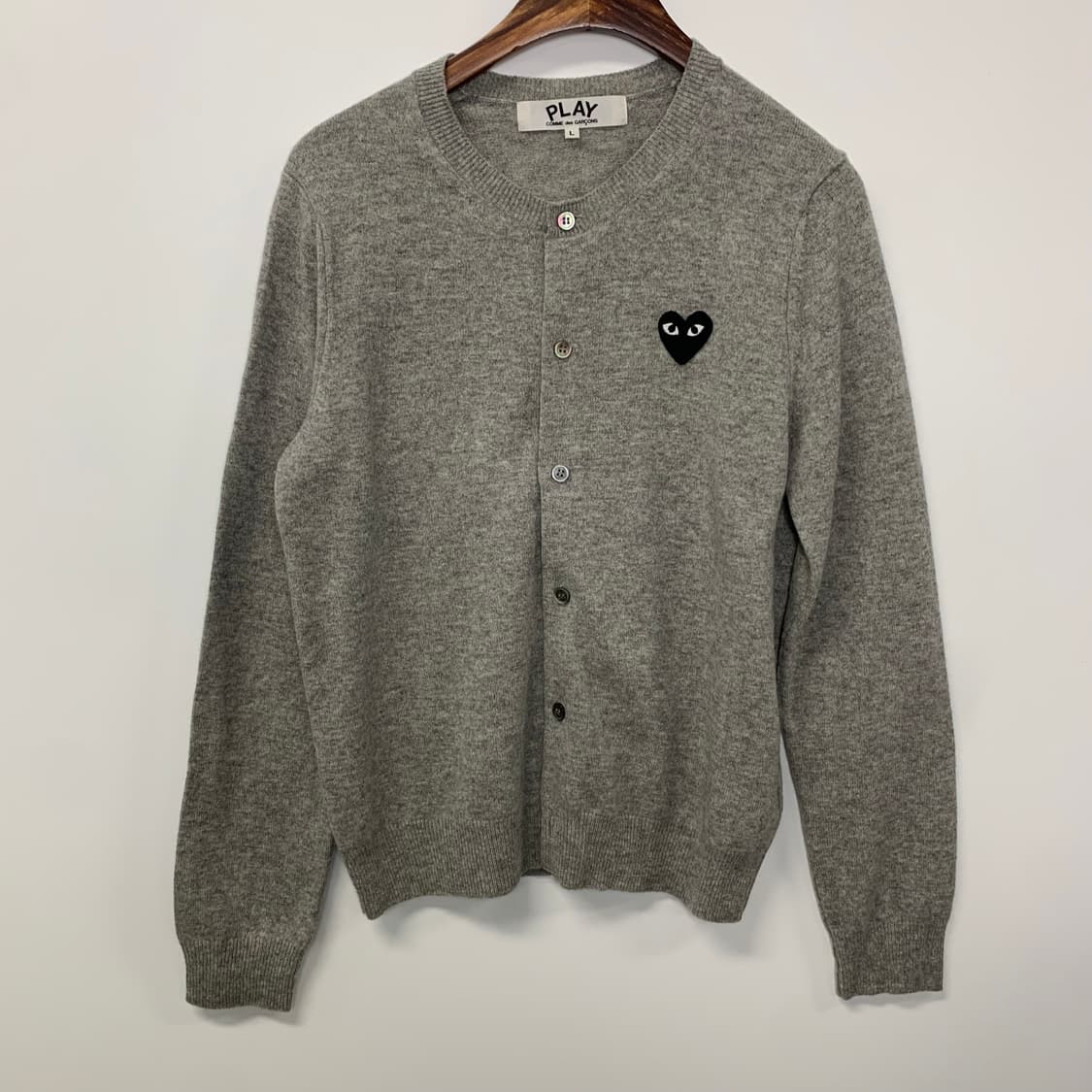 꼼데가르송 블랙와펜 그레이 라운드 니트 가디건 상품이미지2