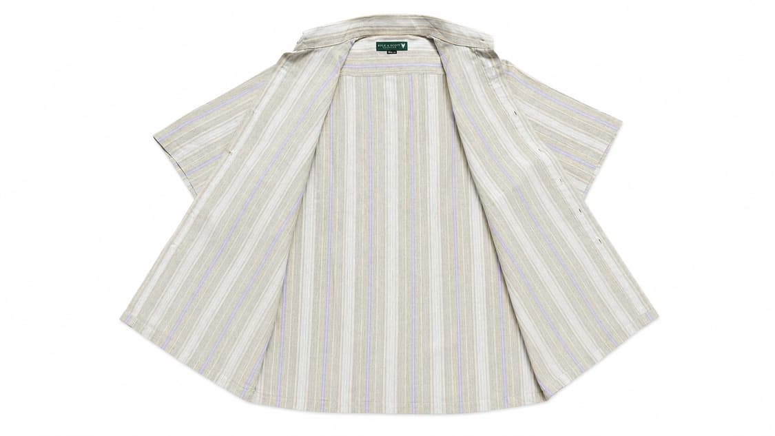 JPN 00s 일본빈티지 Y2K 아메카지 라일앤스콧 스트라이프 반팔 셔츠 상품이미지3
