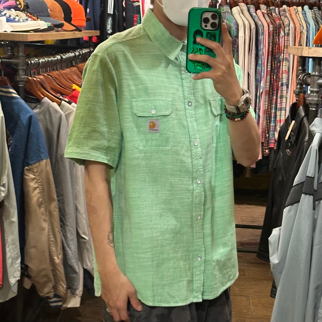 [HI] 칼하트 반팔셔츠 그린 상품이미지4