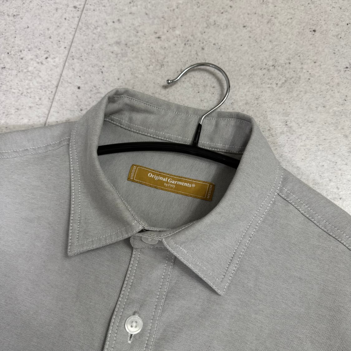 프리즘웍스 옥스포드 오버사이즈 셔츠 그레이 상품이미지2
