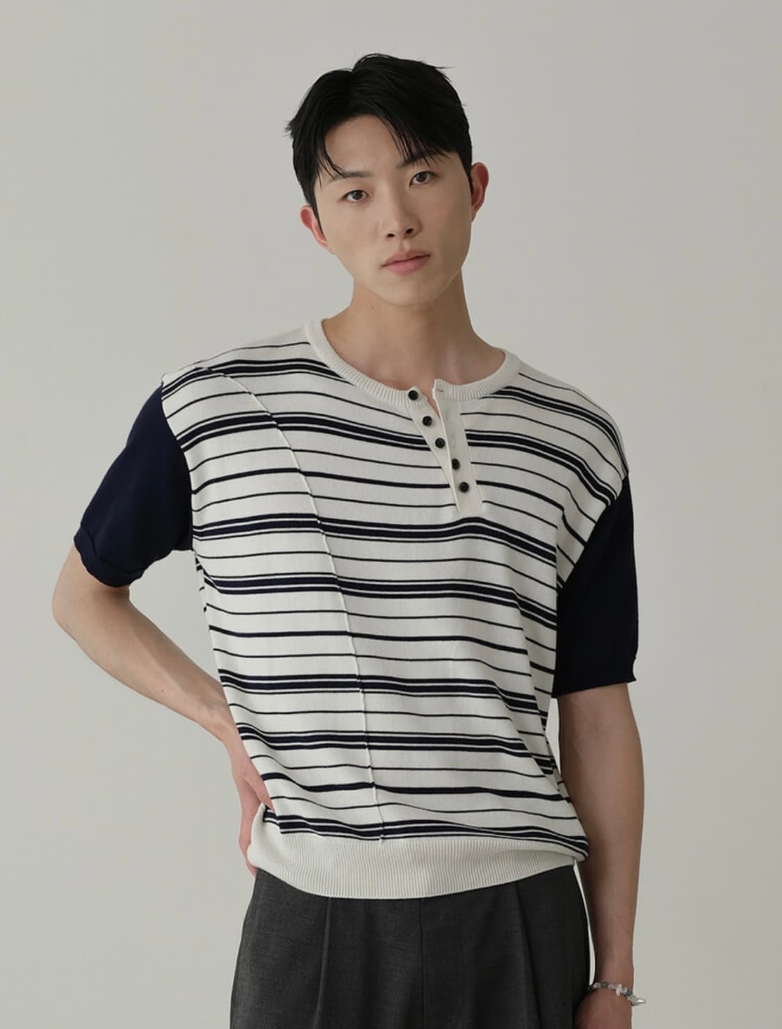 [2] 웨이비니스 헨리넥 반팔 상품이미지1
