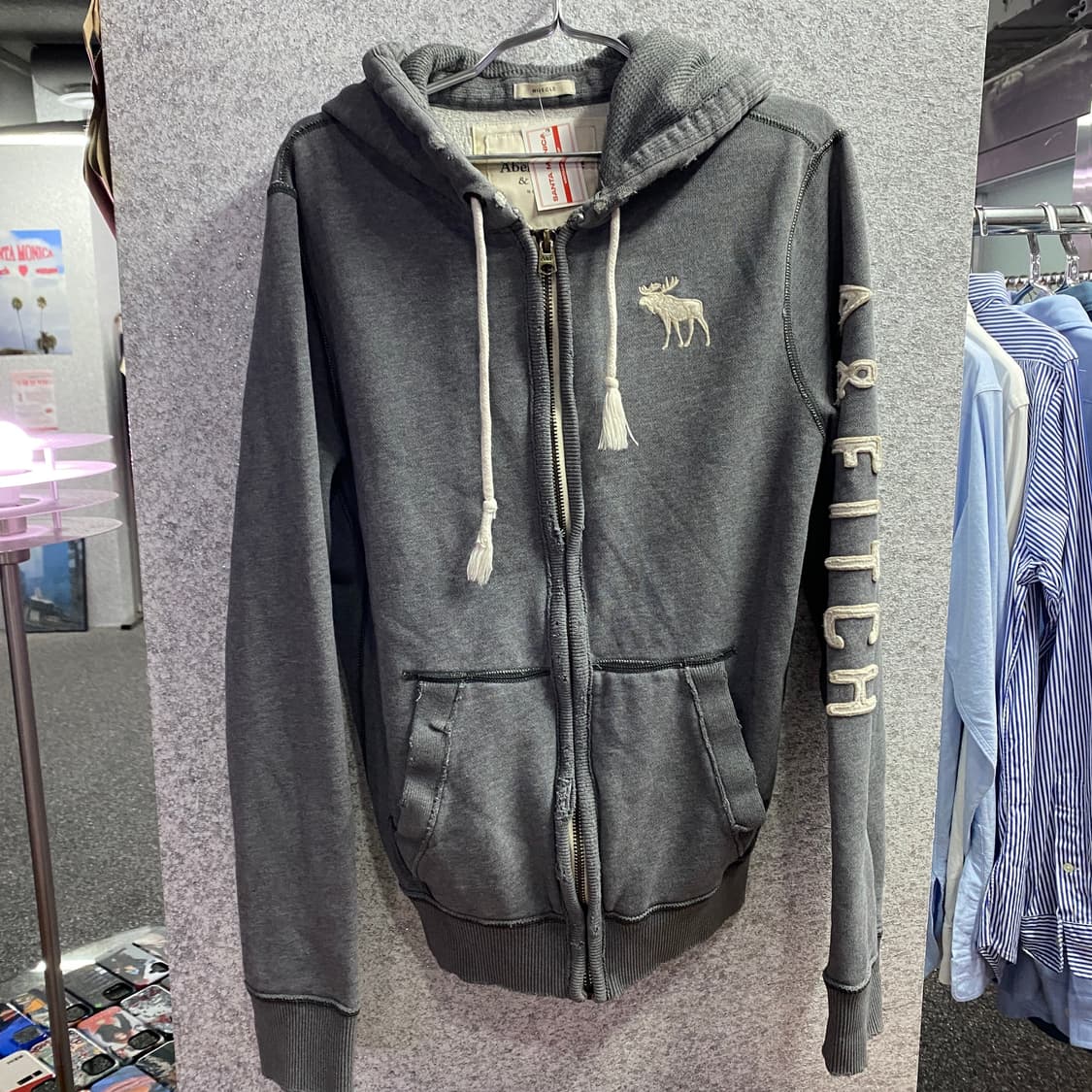 아베크롬비 그런지 그레이 후드 집업 B3124 상품이미지2