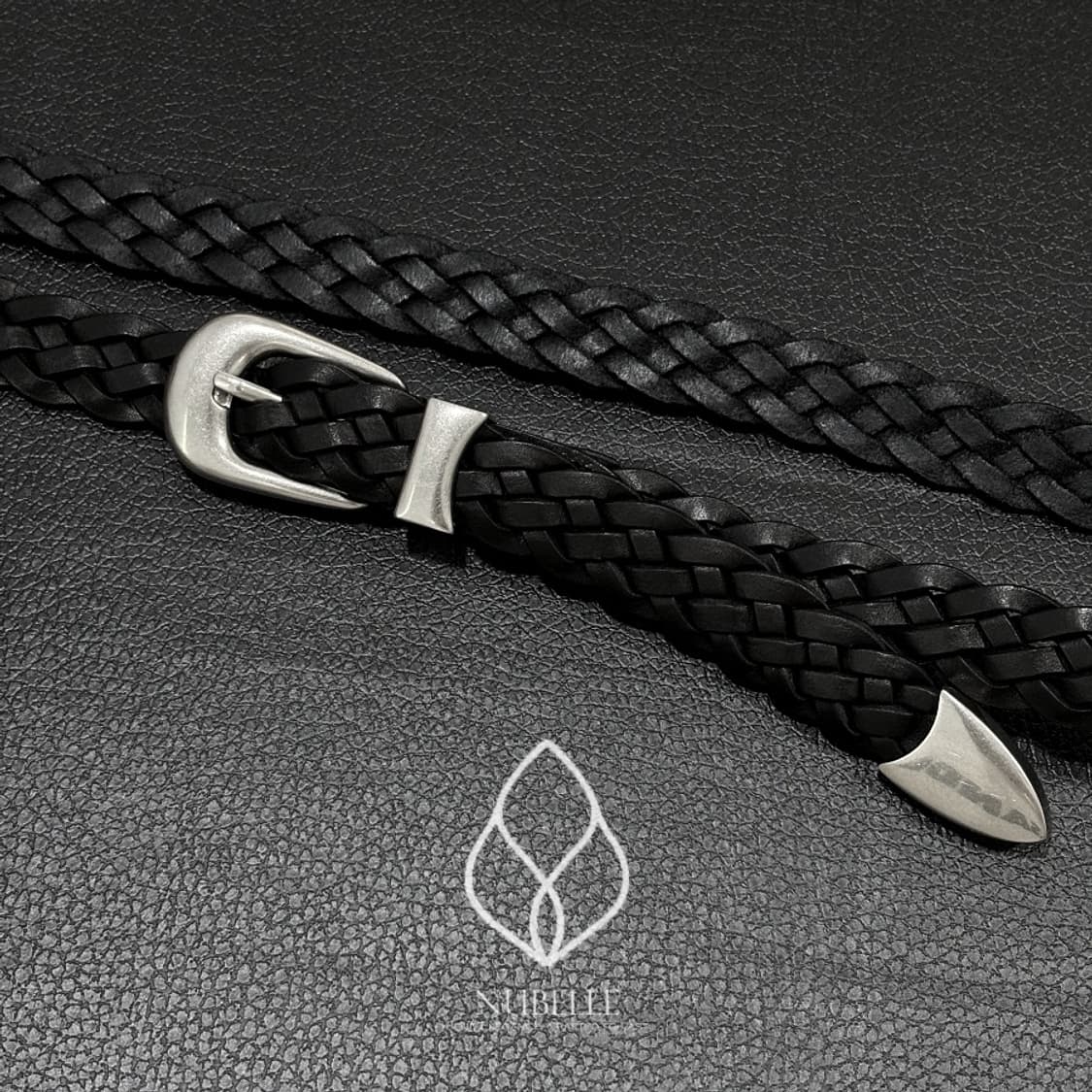 🌗 Mesh western belt / 이태리 메쉬 소가죽 웨스턴 벨트 상품이미지1