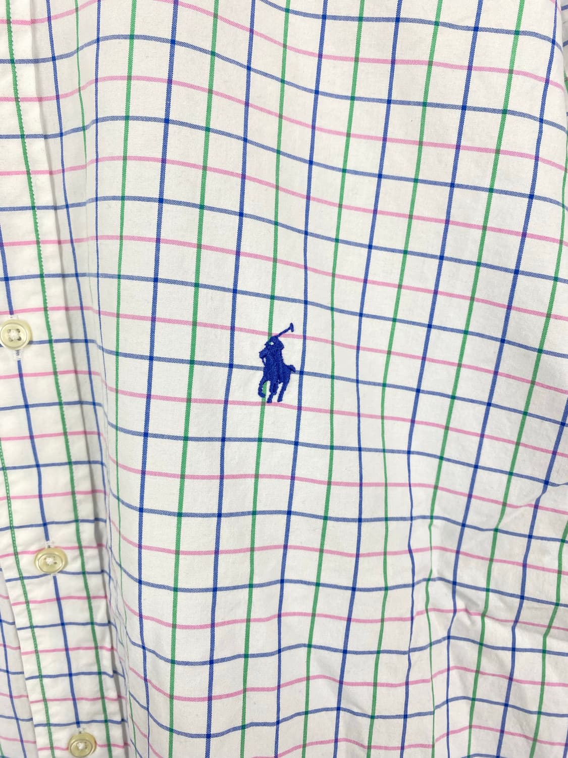 폴로 랄프로렌 화이트 체크 셔츠 XXL 상품이미지3