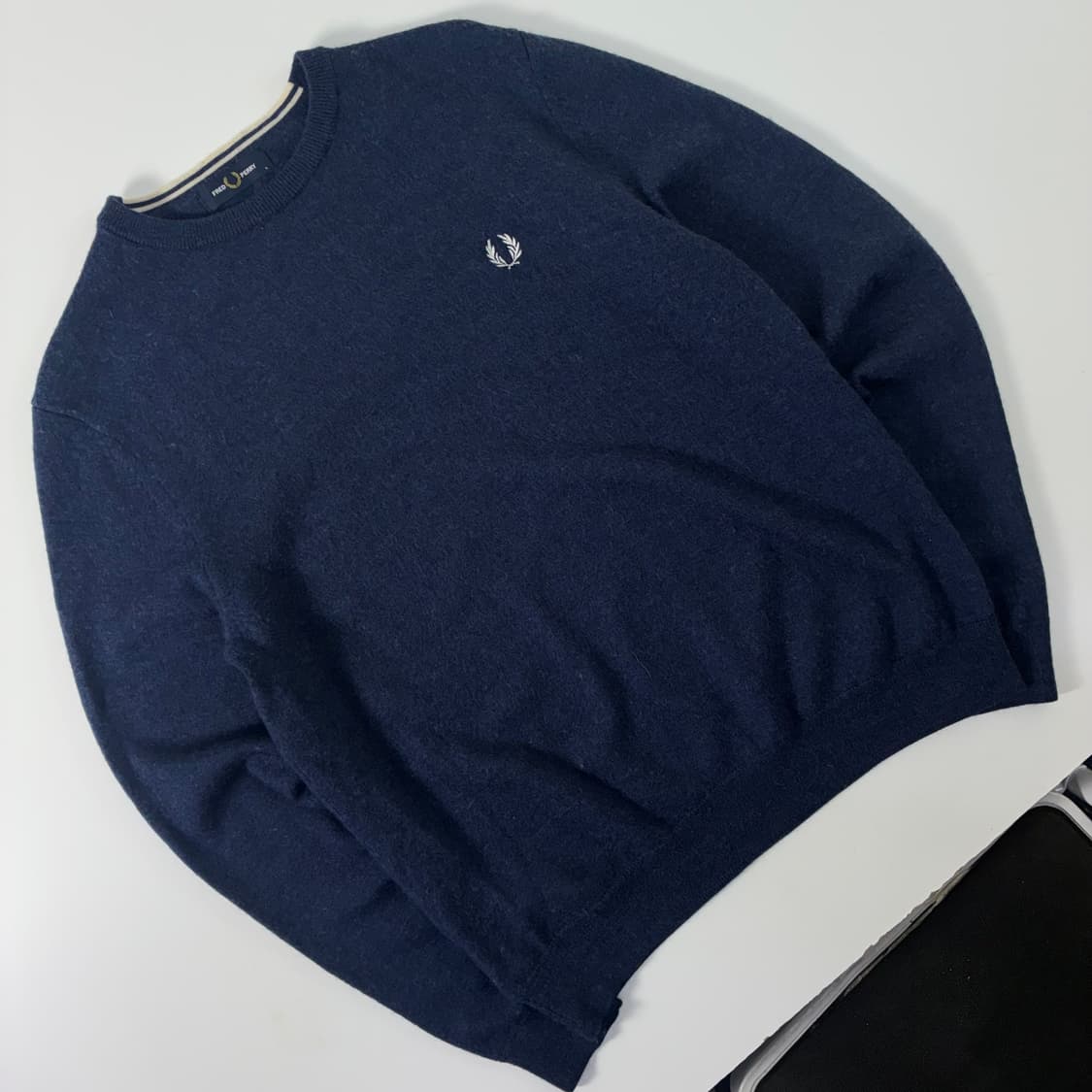 Fred perry  프레드페리 네이비 울 라운드 니트   상품이미지2