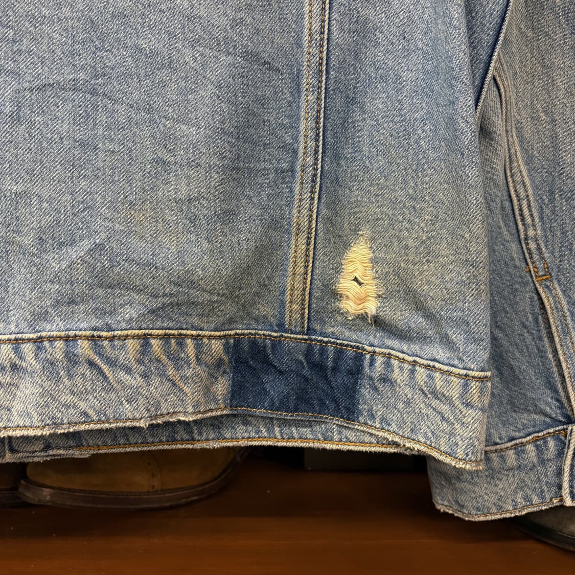 00s 빈티지 에스닉 자카드 엠브로이드 데님 트러커 자켓 N581 상품이미지6