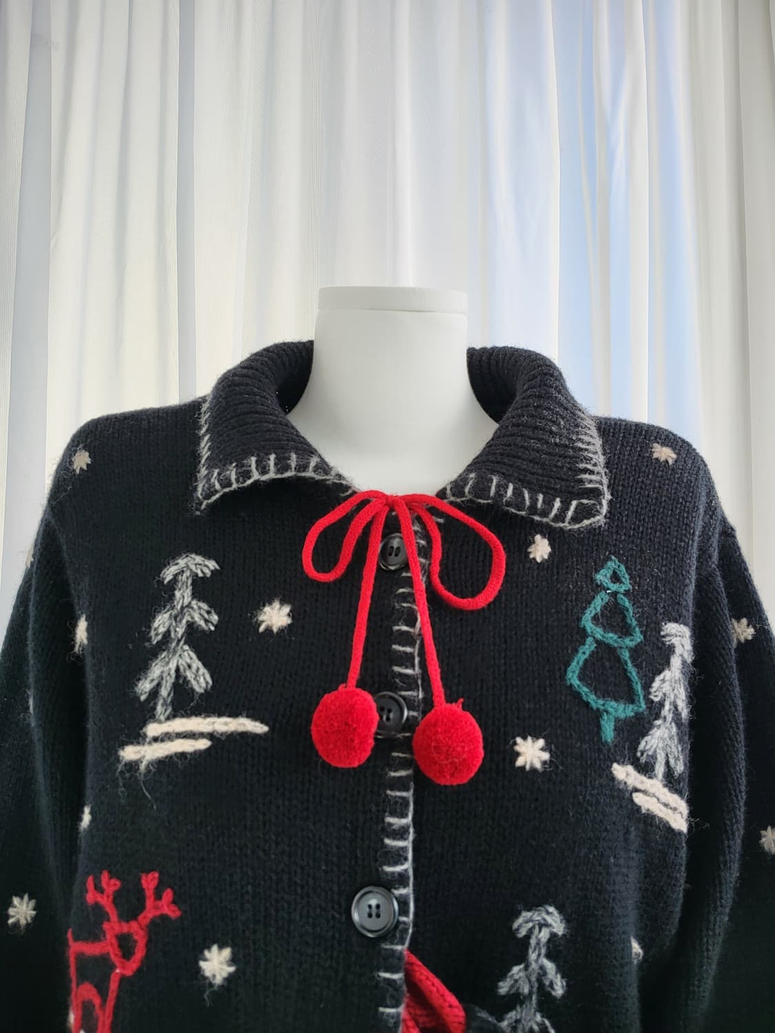 빈티지 크리스마스 니트 가디건 상품이미지2
