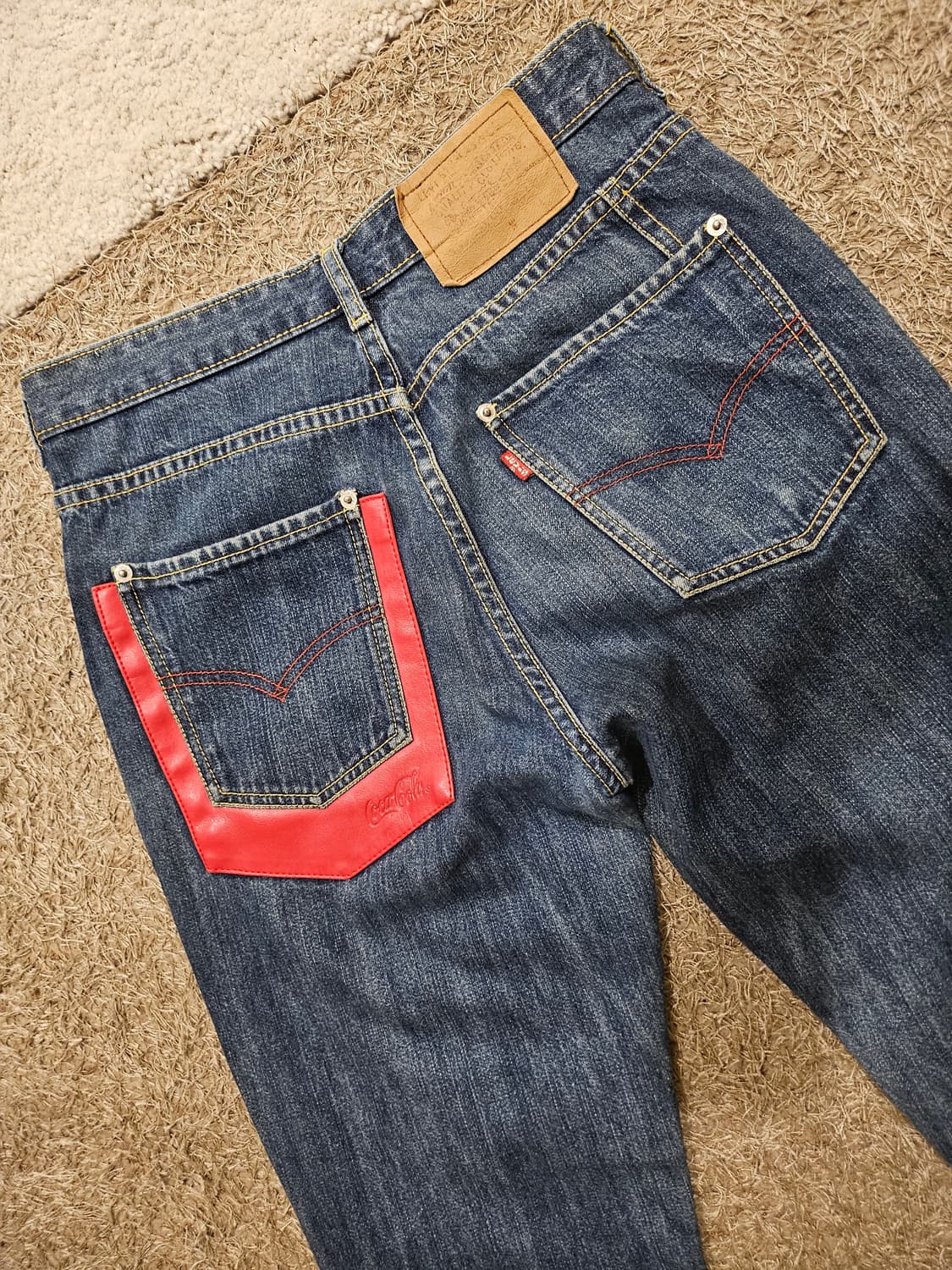 일본(29-30)리바이스x코카콜라 01's한정판 3D 커브 데님 팬츠 상품이미지3