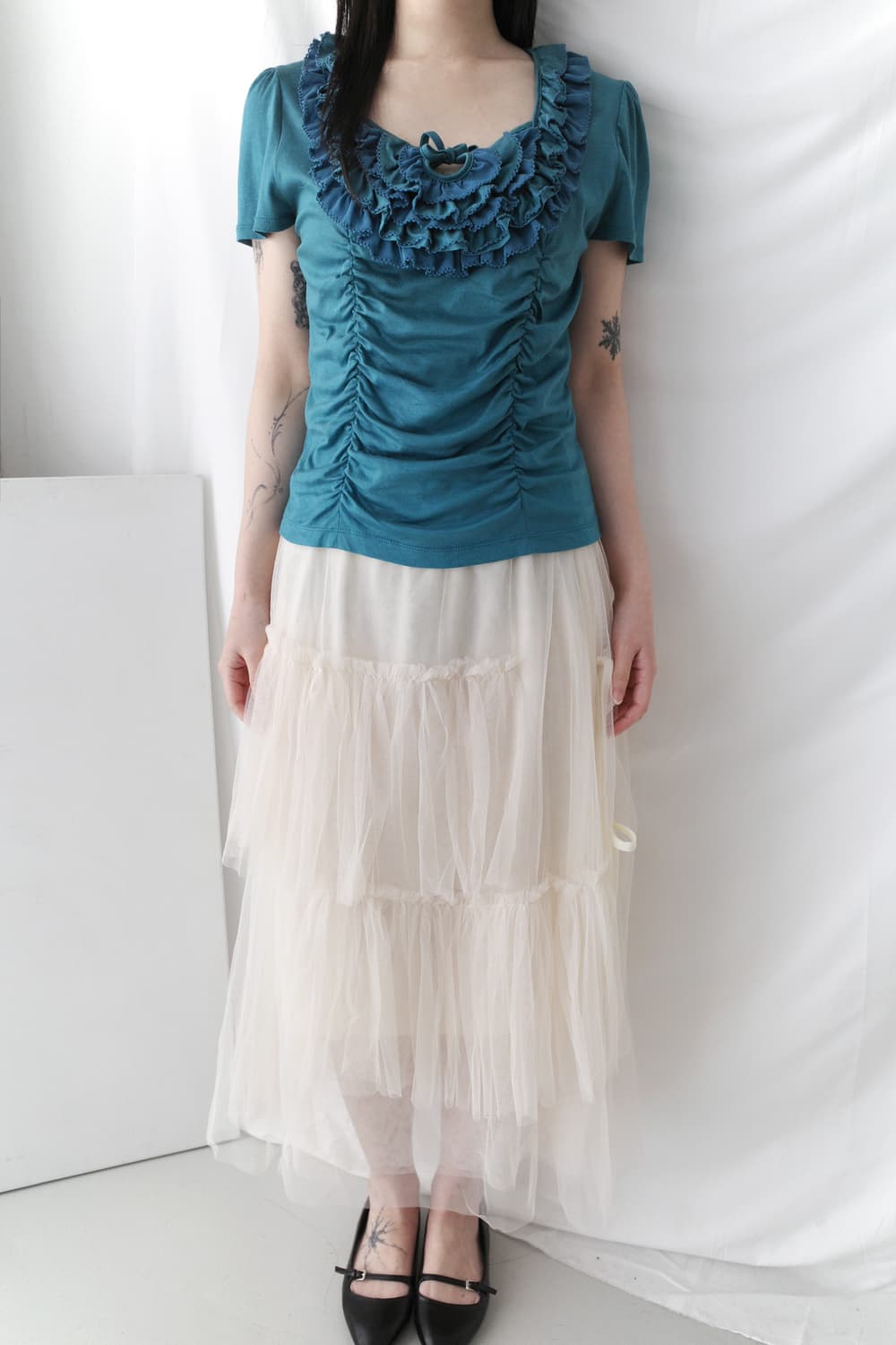 frill shirring half T  상품이미지4