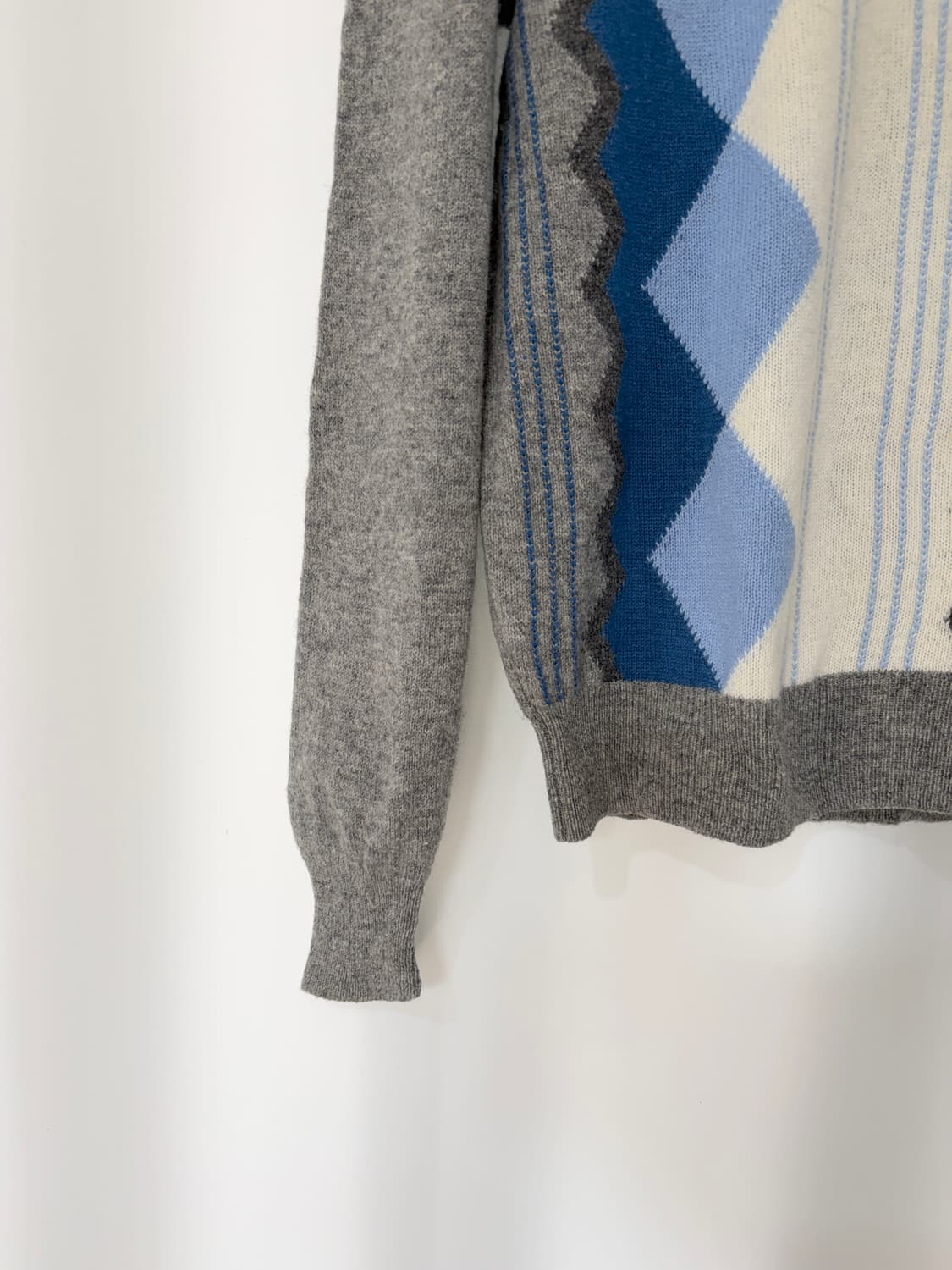 BLACK & WHITE wool knit (madeinSCOTLAND) 상품이미지3