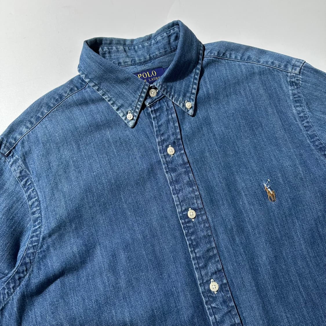 폴로 랄프로렌 샴브레이 데님 셔츠 (신형QR) 상품이미지3