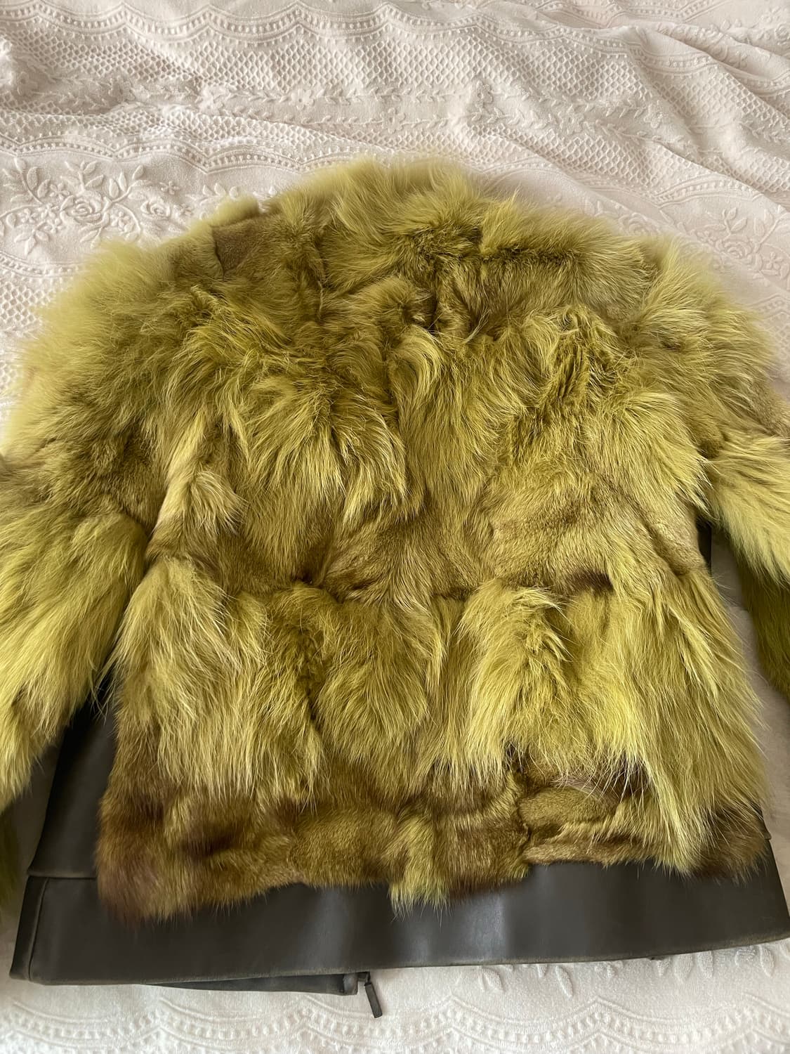 vintage olive fur jacket 상품이미지6