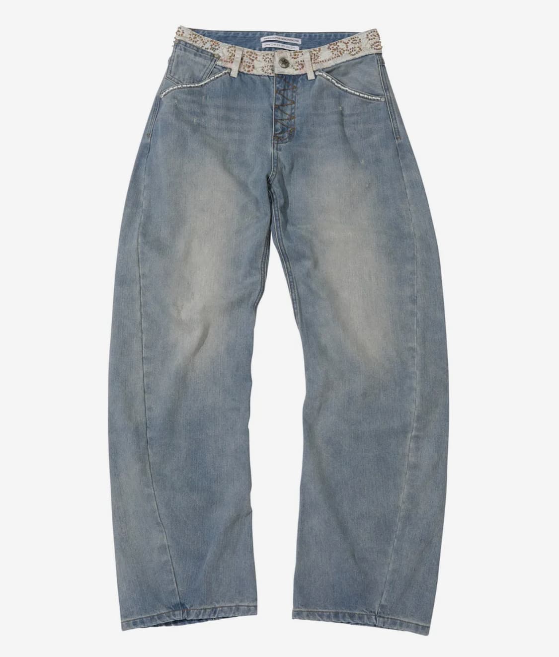 스컬프터 Beaded Waist Denim Pants Mid Blue  상품이미지1