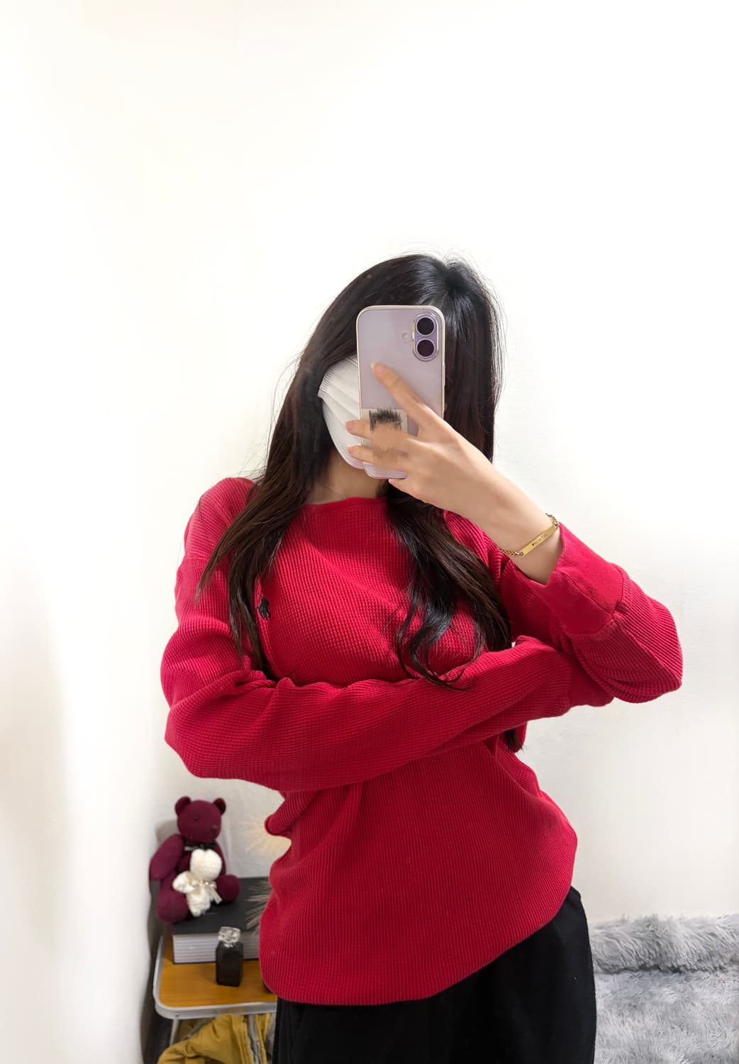 폴로 랄프로렌 크루넥 와플 니트(L) 상품이미지1