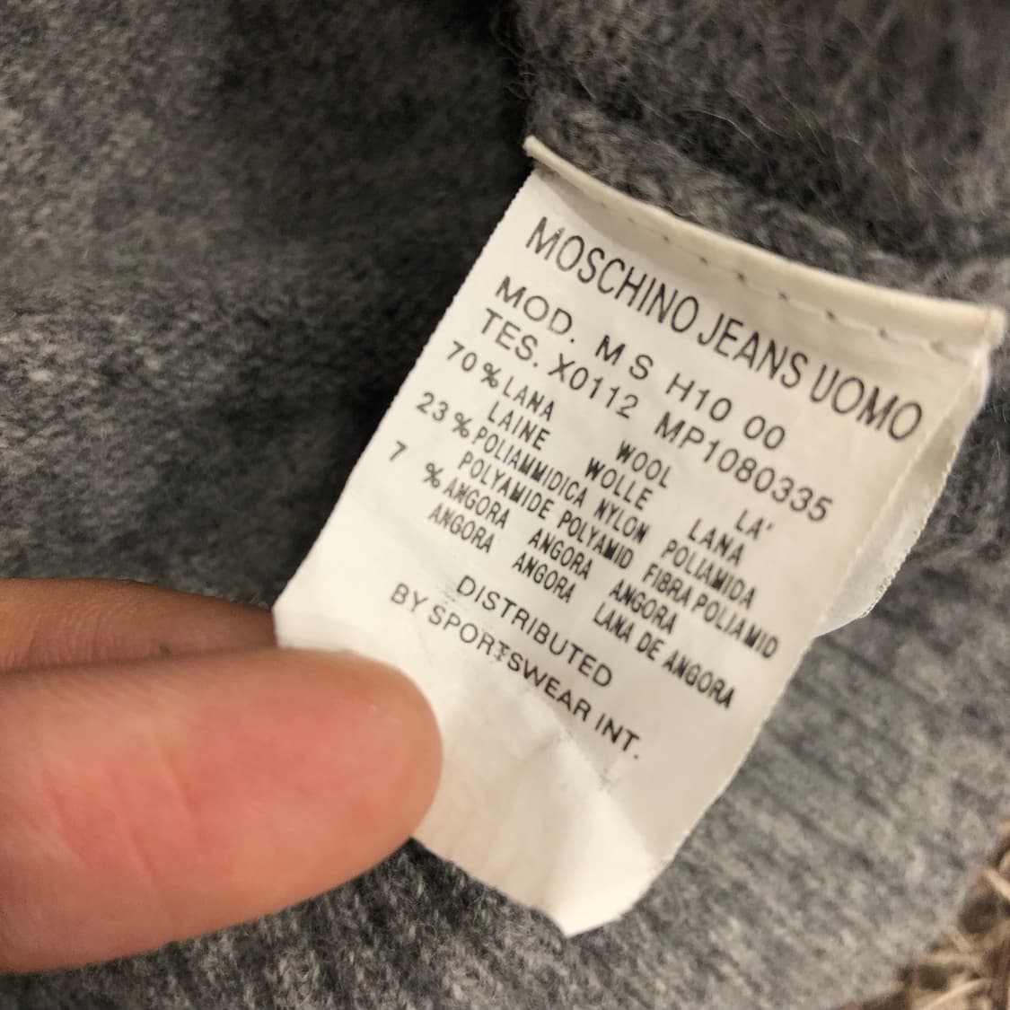 모스키노 백로고 울 니트집업 자켓 상품이미지6