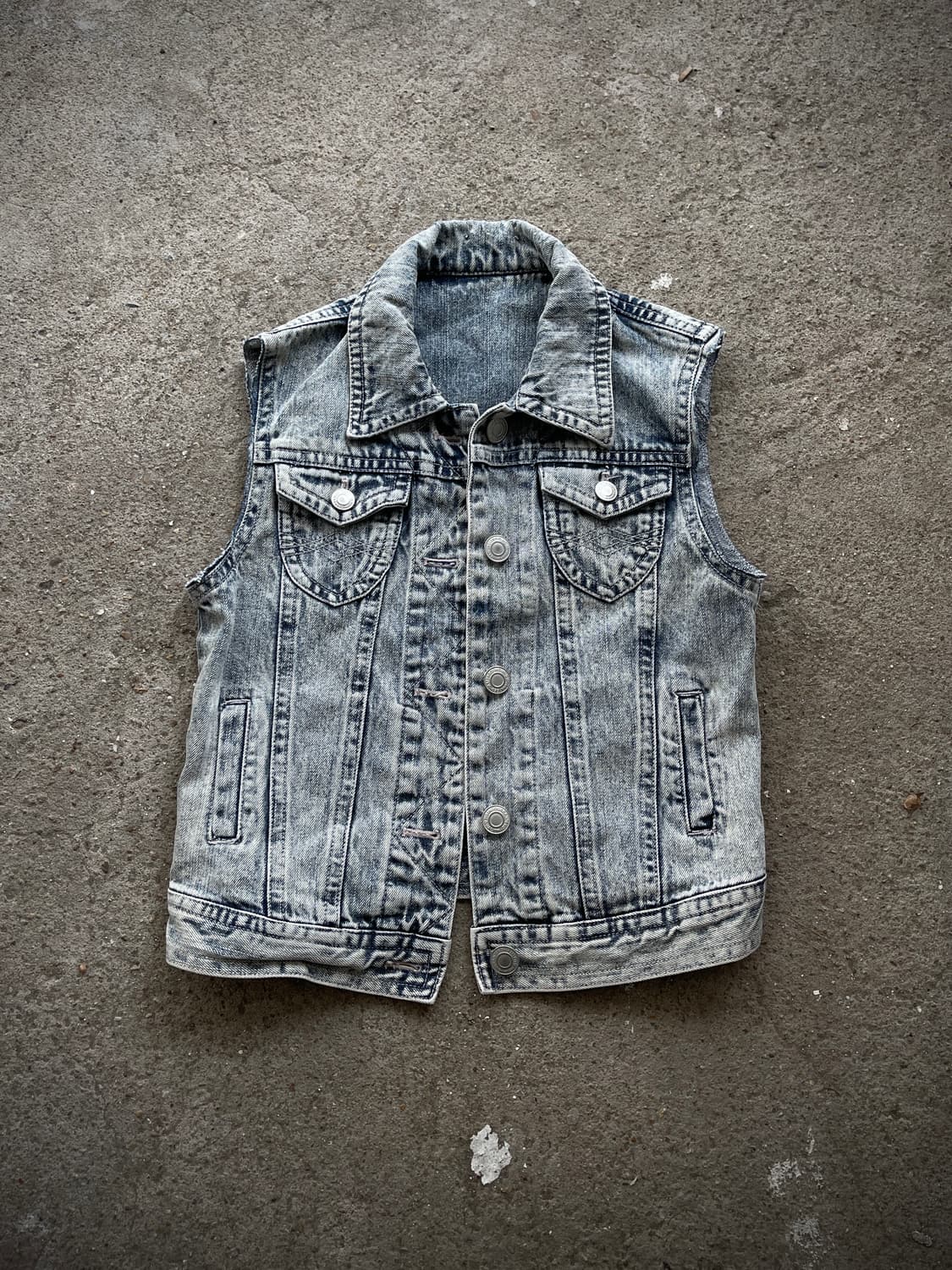 Denim sleeveless jacket 상품이미지1