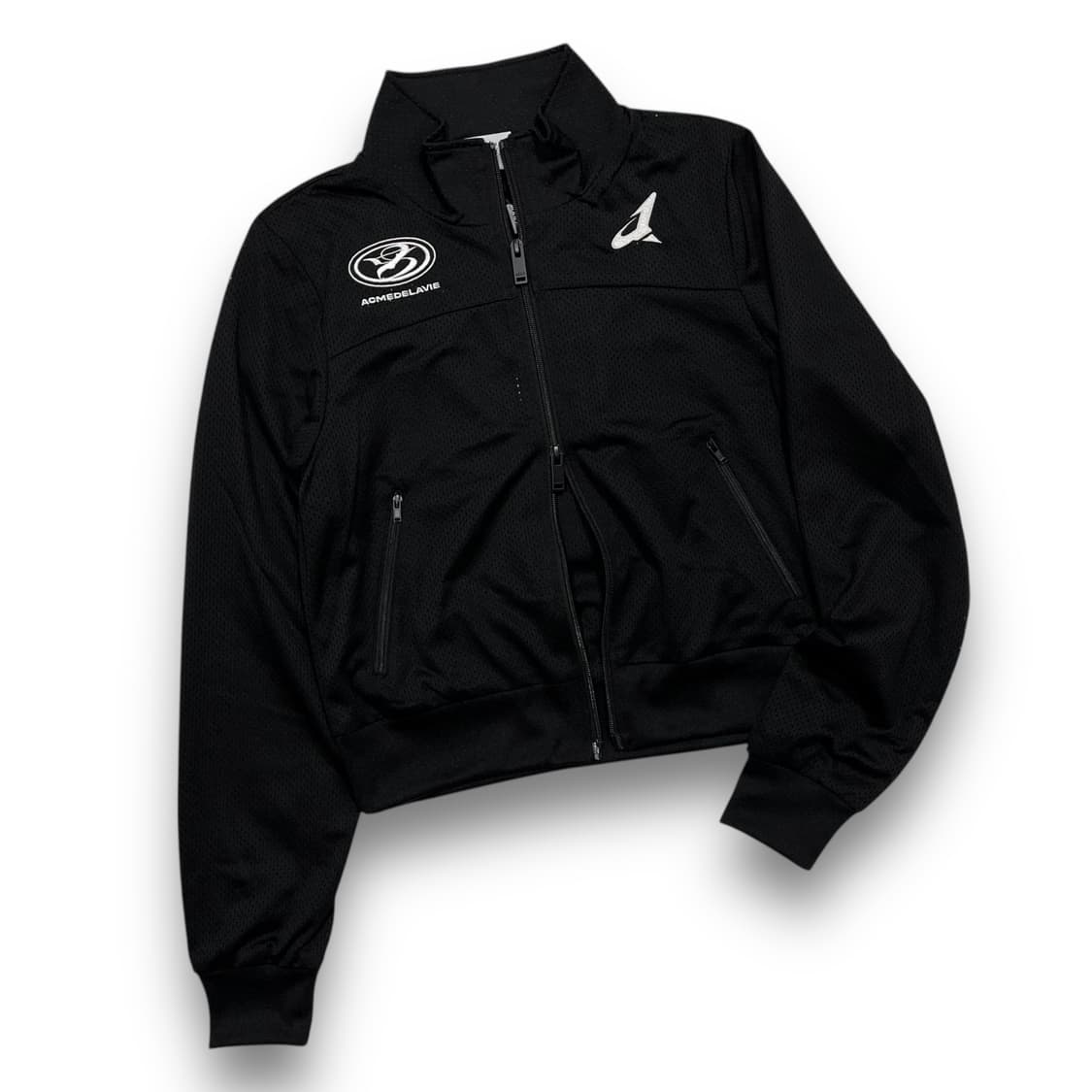 아크메드라비 딥 다크 니들워크 메쉬 크롭탑 져지 상품이미지1