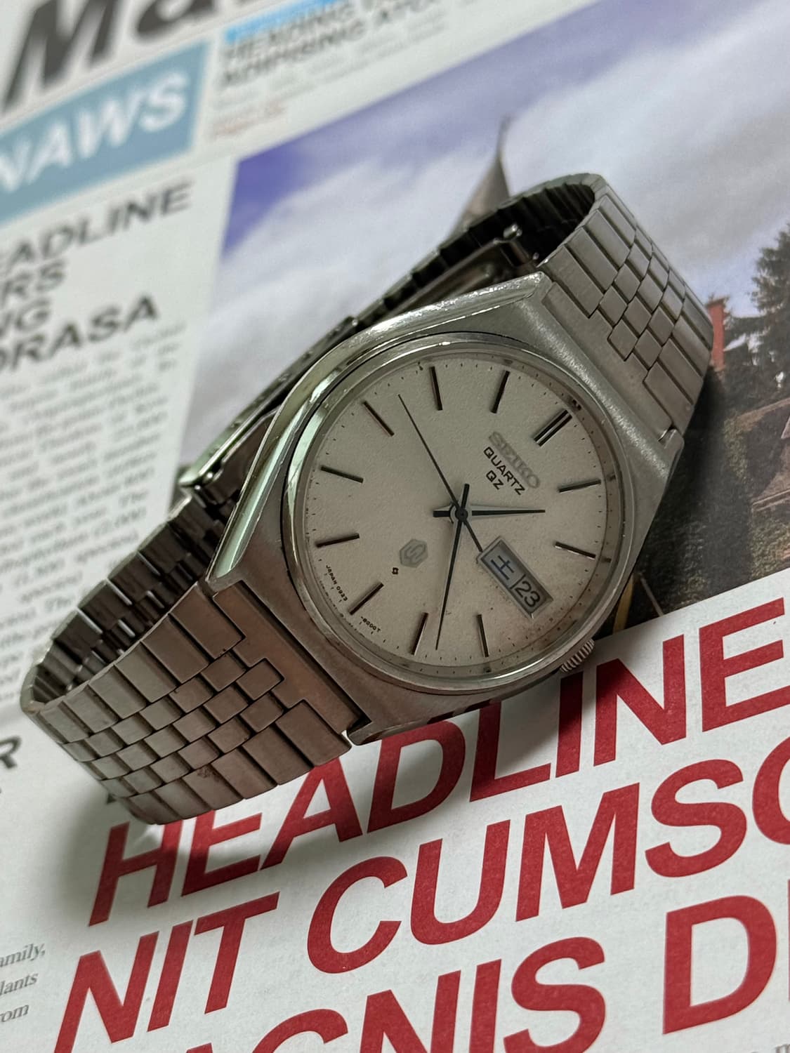 Seiko 세이코 QZ Quartz Day-Date Snow flake  상품이미지4