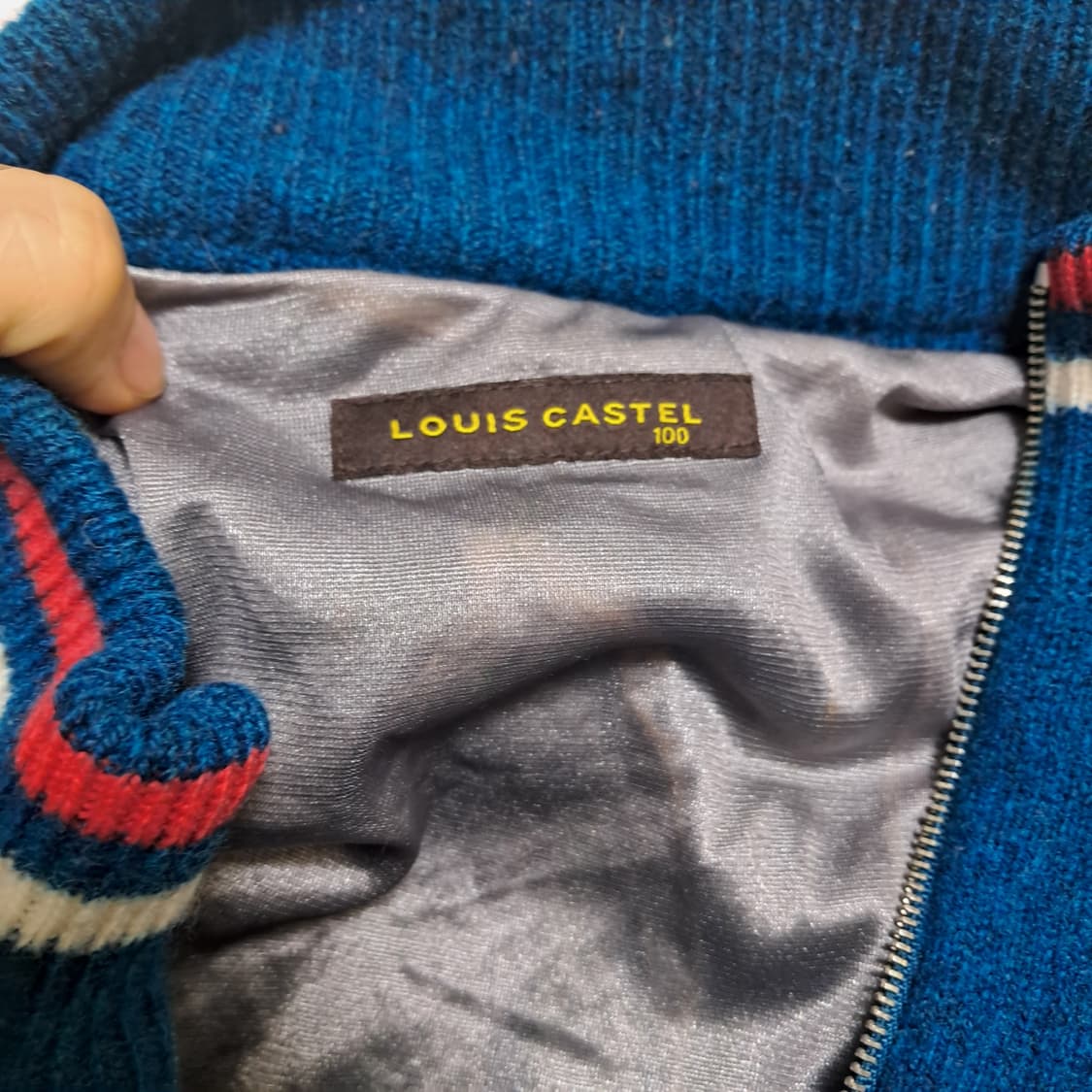 루이까스텔 남성 방풍 모100% 하프집업 니트 100 상품이미지6