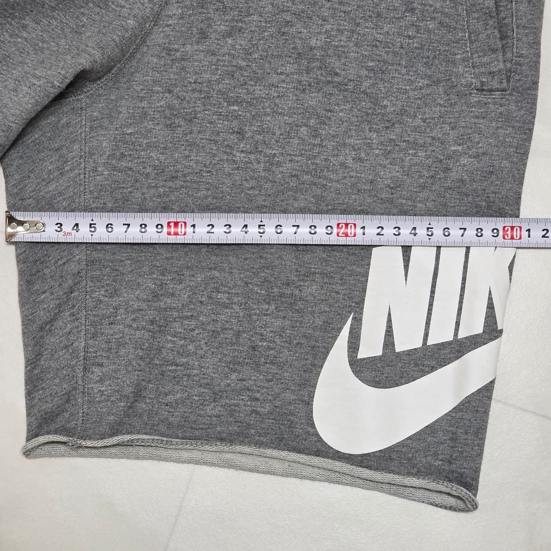 M 나이키 빅로고 스웻 반바지 그레이 상품이미지6