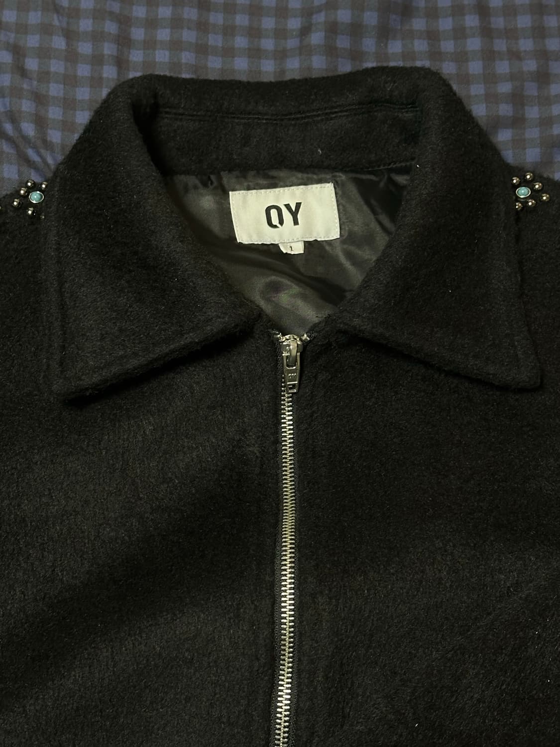 오와이 터콰이즈 퍼자켓 블랙 1사이즈 상품이미지3