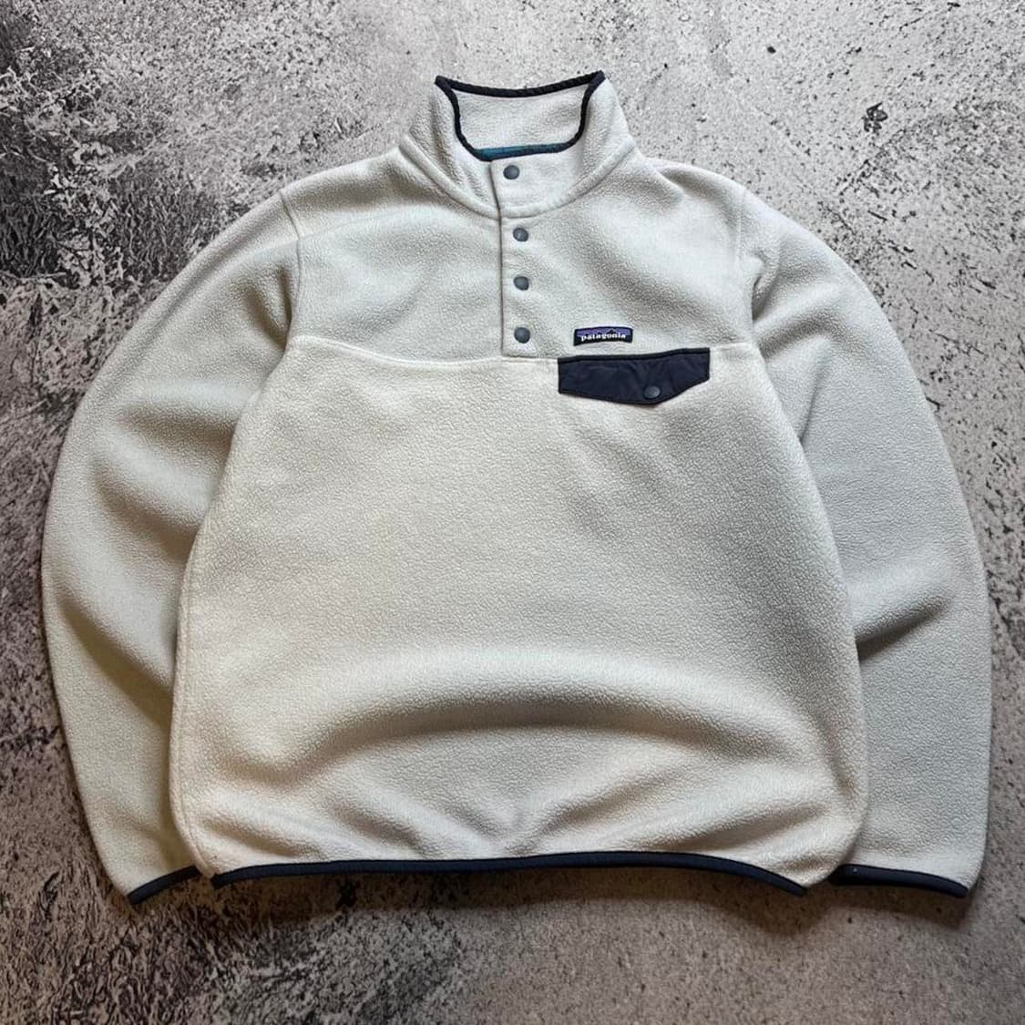 10s 파타고니아 신칠라 스냅-T 아이보리/네이비 니카라과 상품이미지1