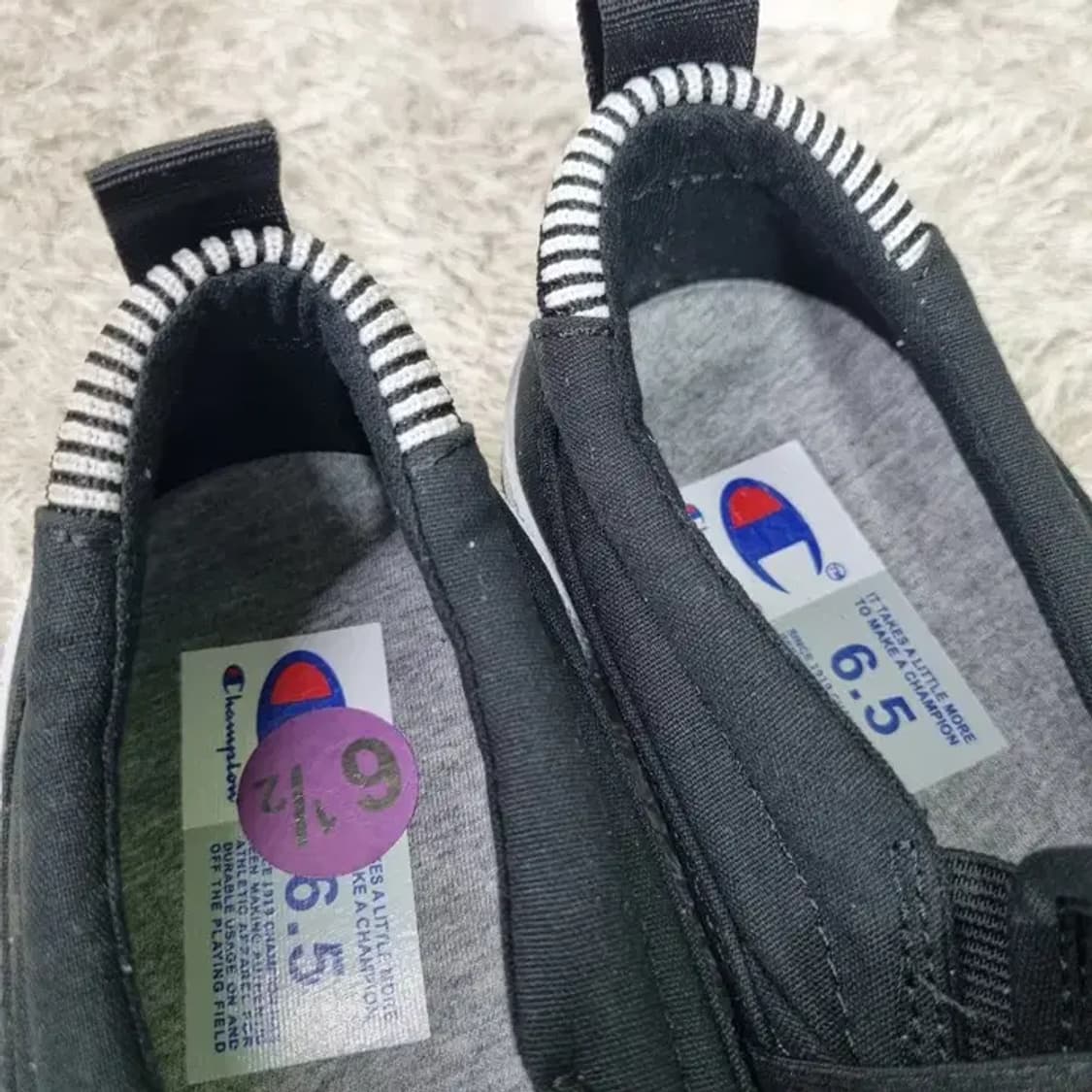 245 챔피온 블랙 밴딩로고 슬립온 상품이미지6