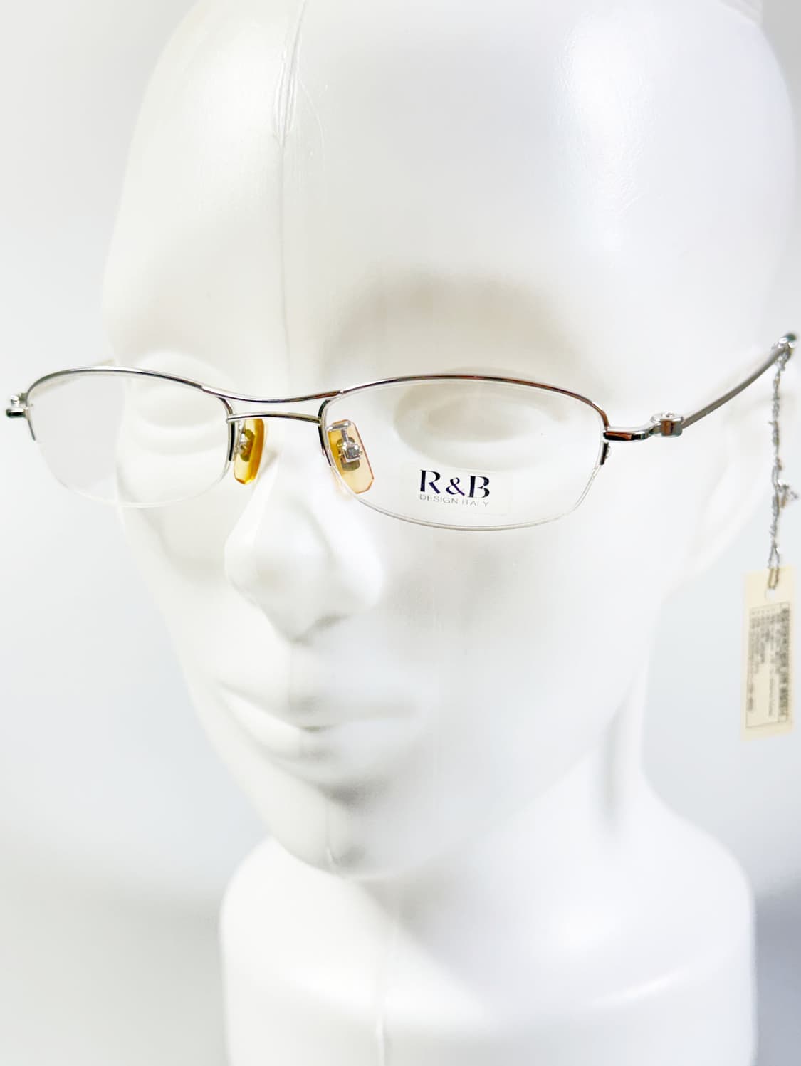 R&B Eyewear 실버 메탈 반무테 스퀘어 빈티지 안경 상품이미지8