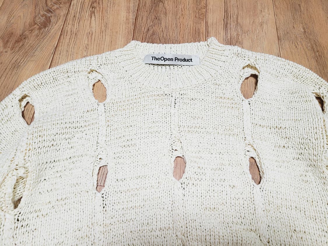 더오픈프로덕트(TheOpen Product) 컷아웃 코튼스웨터 새상품 상품이미지4