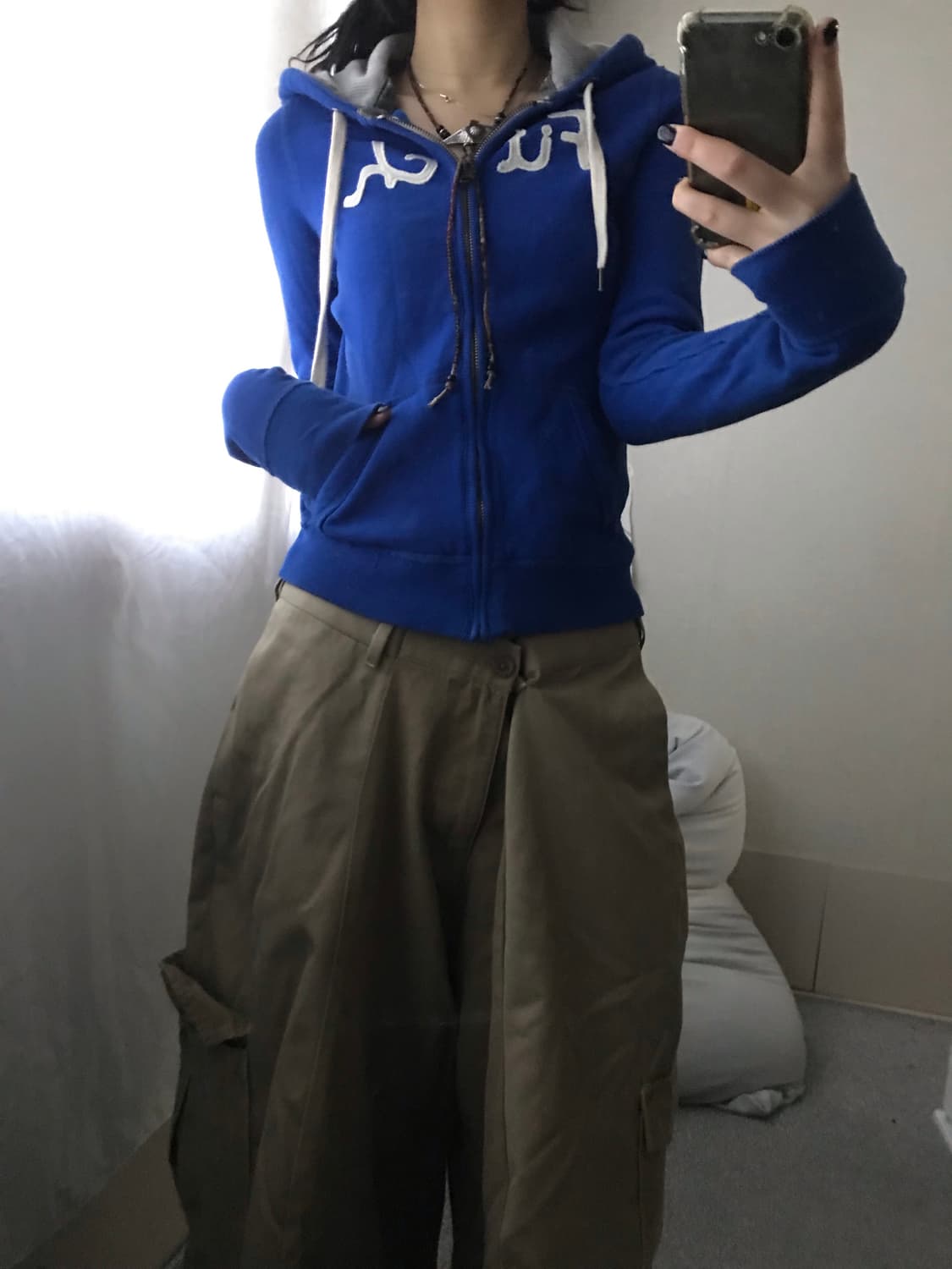 아베크롬비 블루 딱붙핏 후드집업 상품이미지6