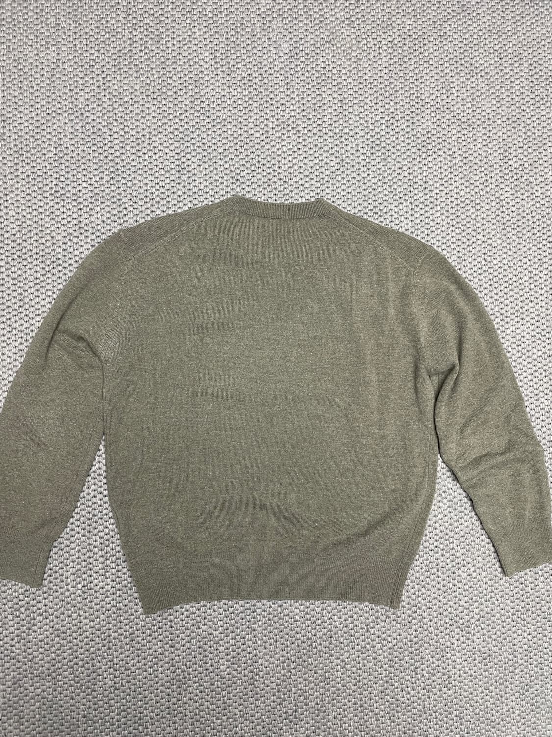 (3) 브라운야드 25FW 브이넥 니트 올리브 그레이 상품이미지3