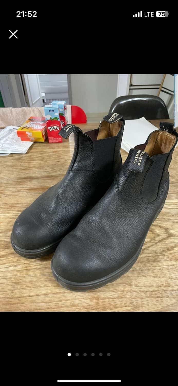 [블런드스톤/초판] 그레인레더 블랙 첼시부츠 275-280 상품이미지1