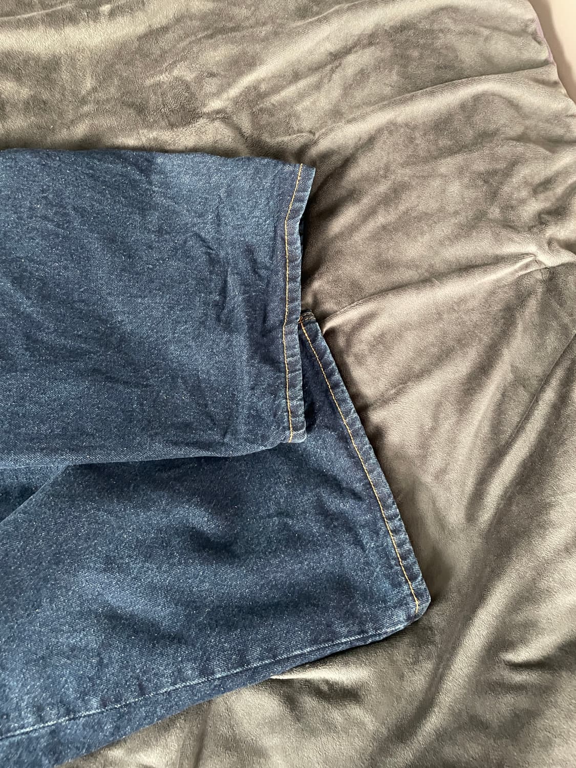 비긴202 아크 커브드 데님 와이드 팬츠 다크 블루 2사이즈 상품이미지6