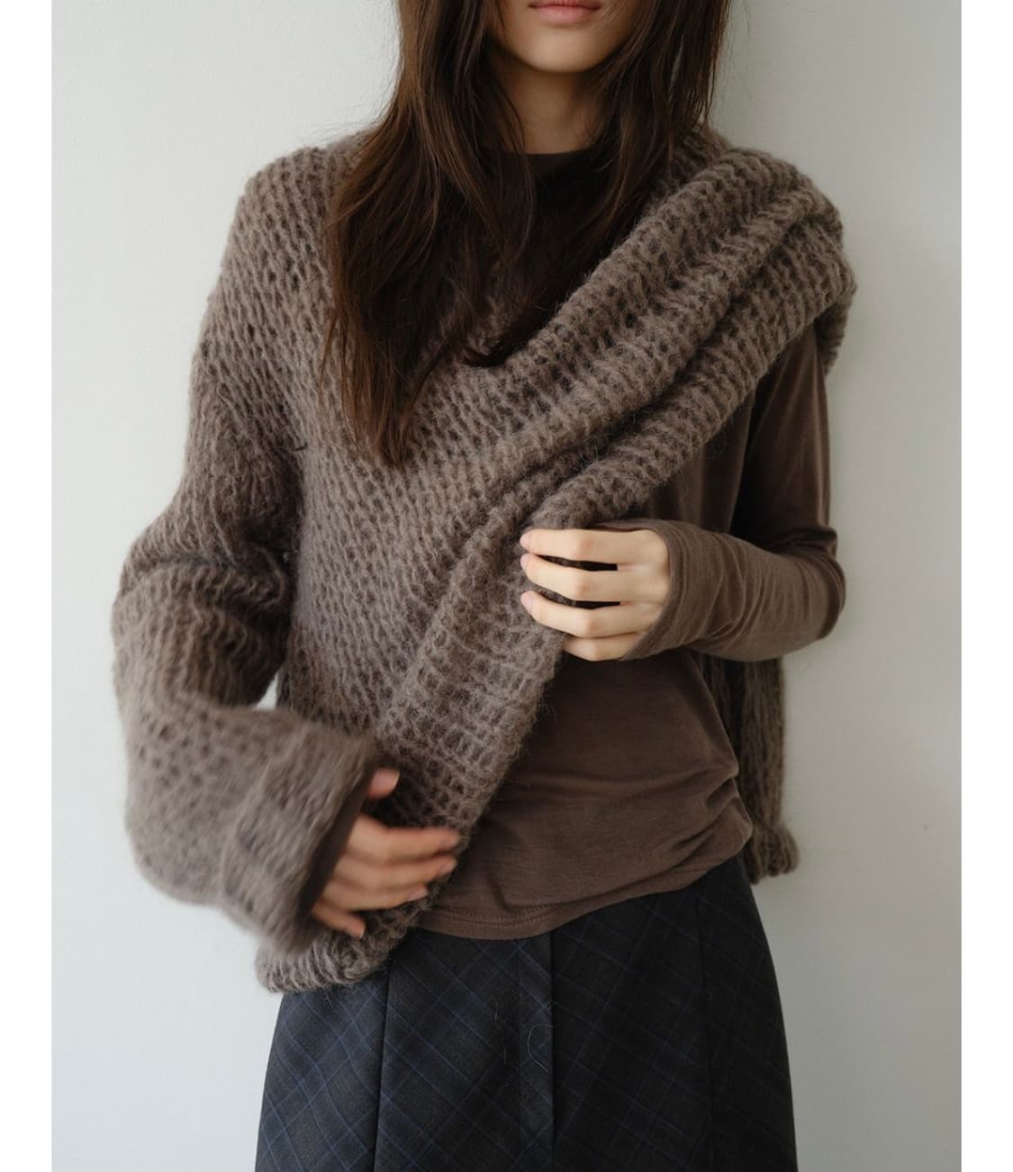 아유서울 네트 시스루 모헤어 알파카 니트 상품이미지5