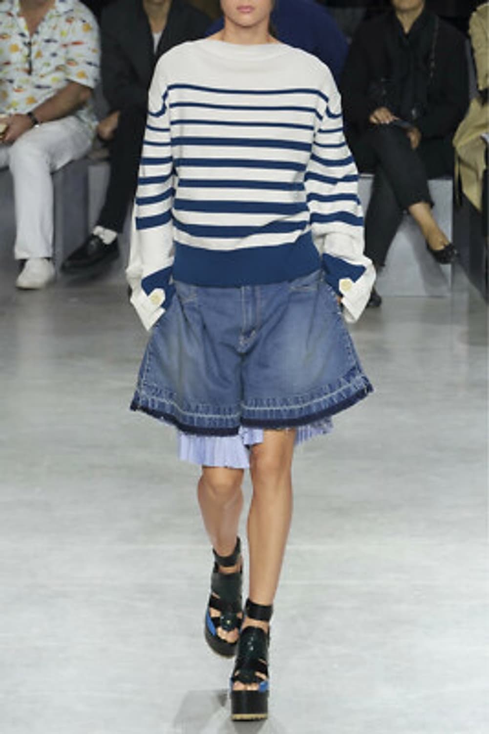 Sacai lace up striped sweater 상품이미지1