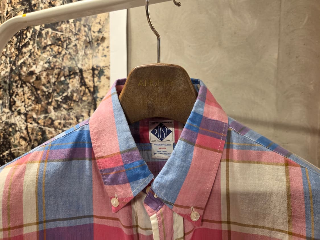 포스트 오버롤즈 마드라스셔츠 상품이미지4