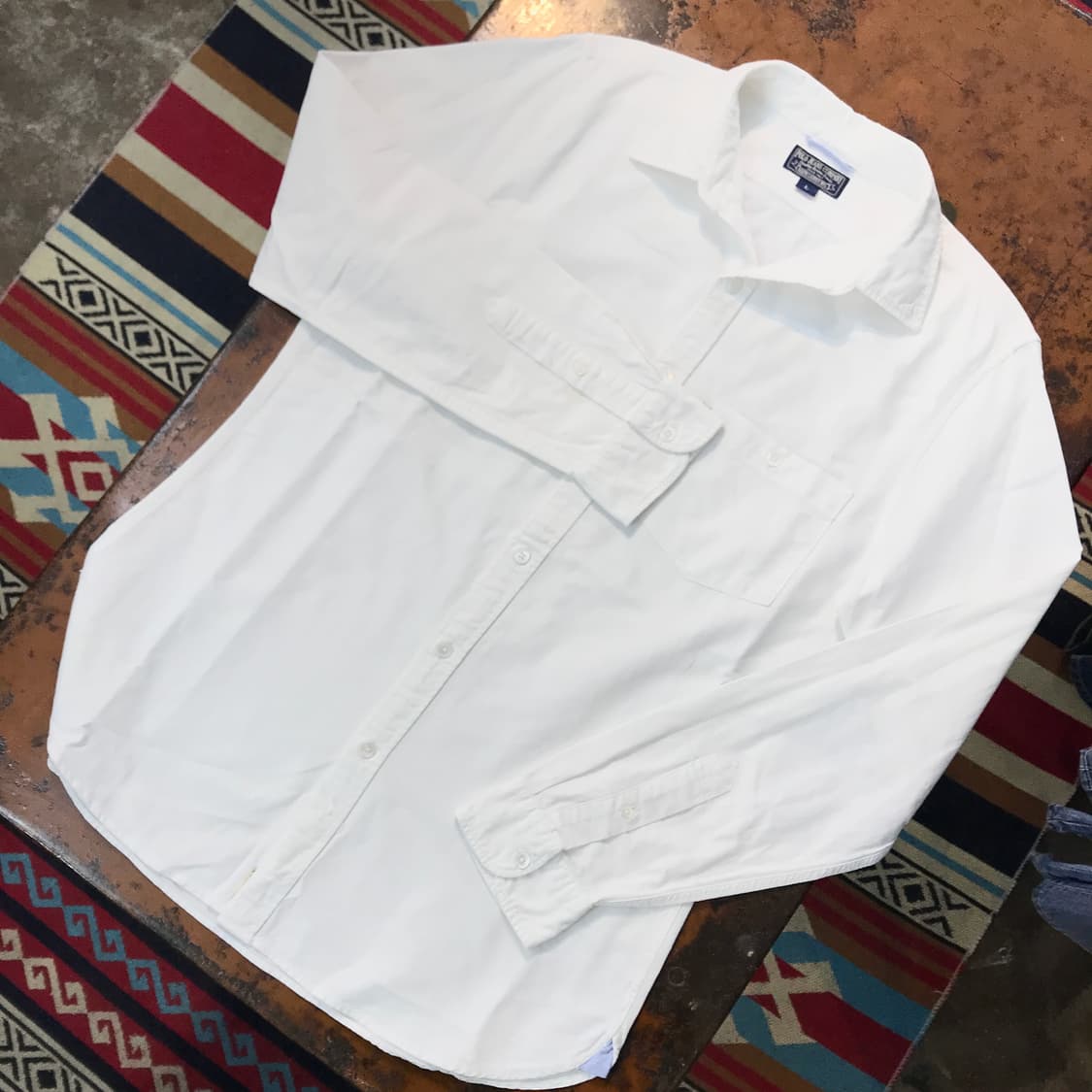 폴로진 화이트 옥스포드 셔츠 남성 102 105 여성 프리사이즈 상품이미지2