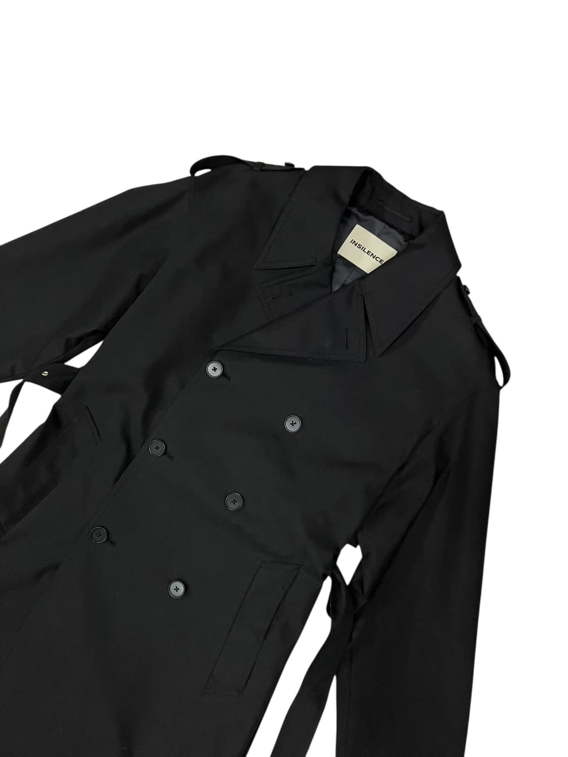 인사일런스 블랙 트렌치 코트 S 상품이미지4