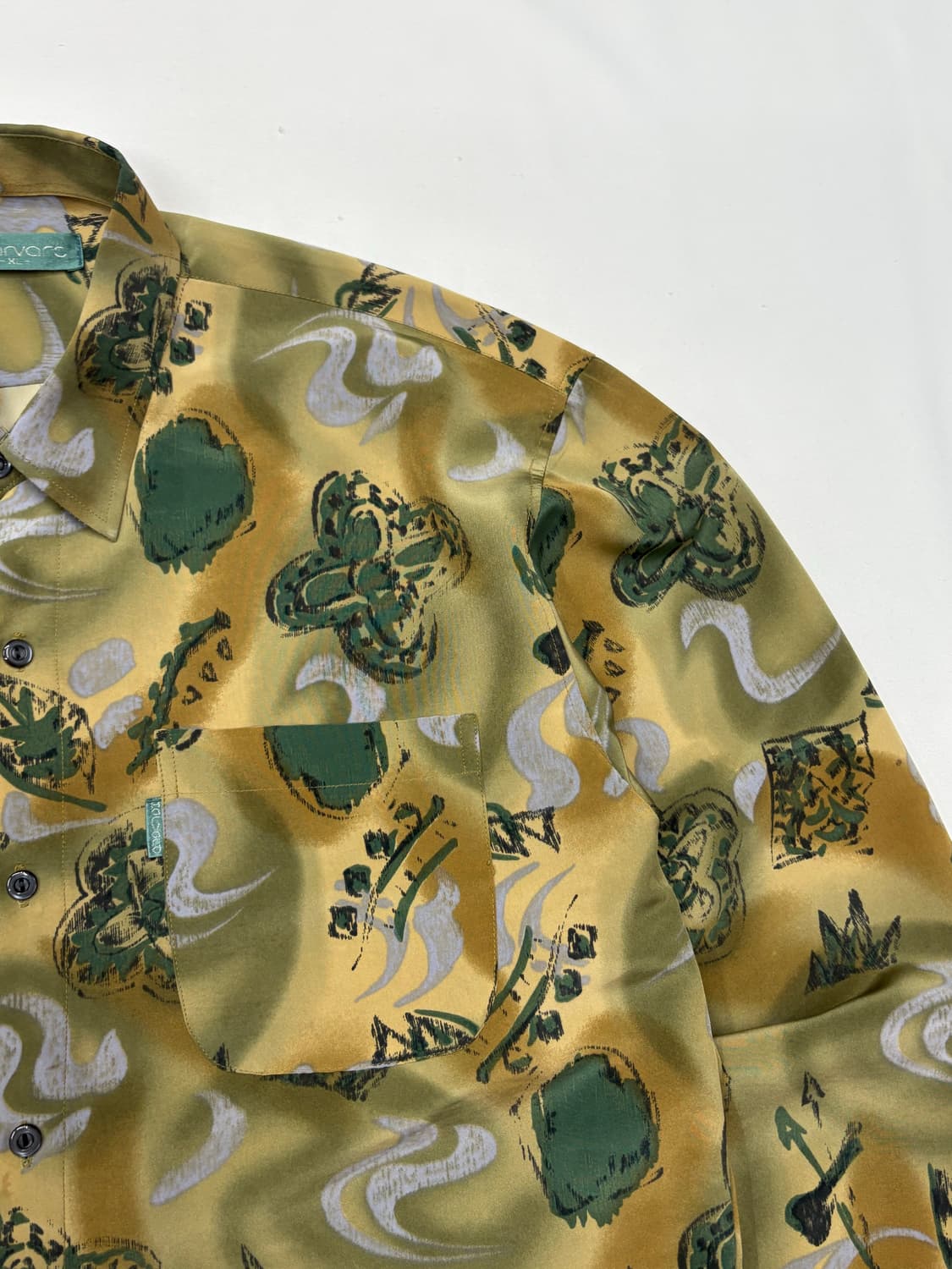 빈티지 기하학 클로버 패턴 셔츠 상품이미지8