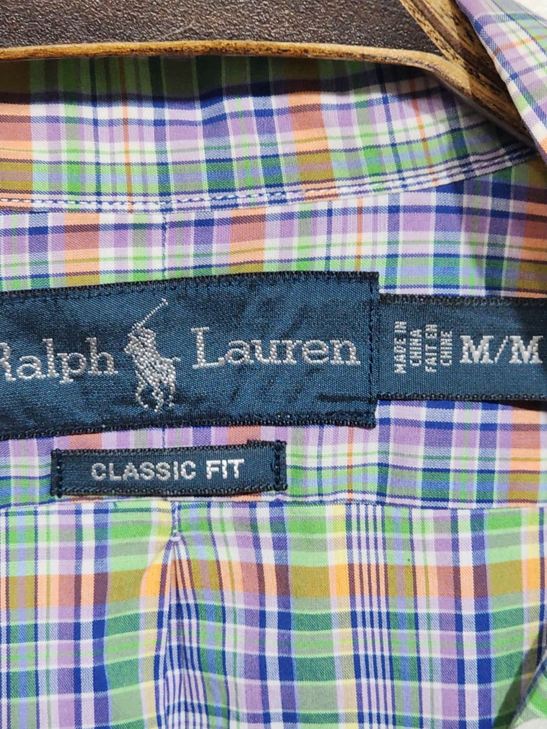 (L) 랄프로렌 폴로 남방 체크 셔츠 로고 캐주얼  상품이미지3