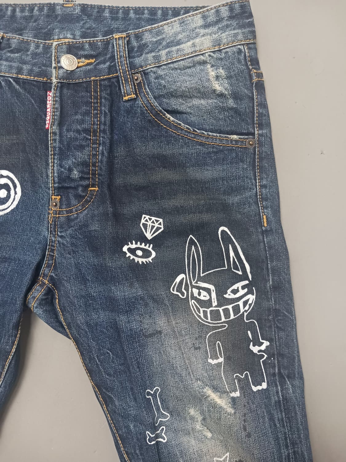 [29] 디스퀘어드2 그래픽페인팅 슬림진 청바지 상품이미지4