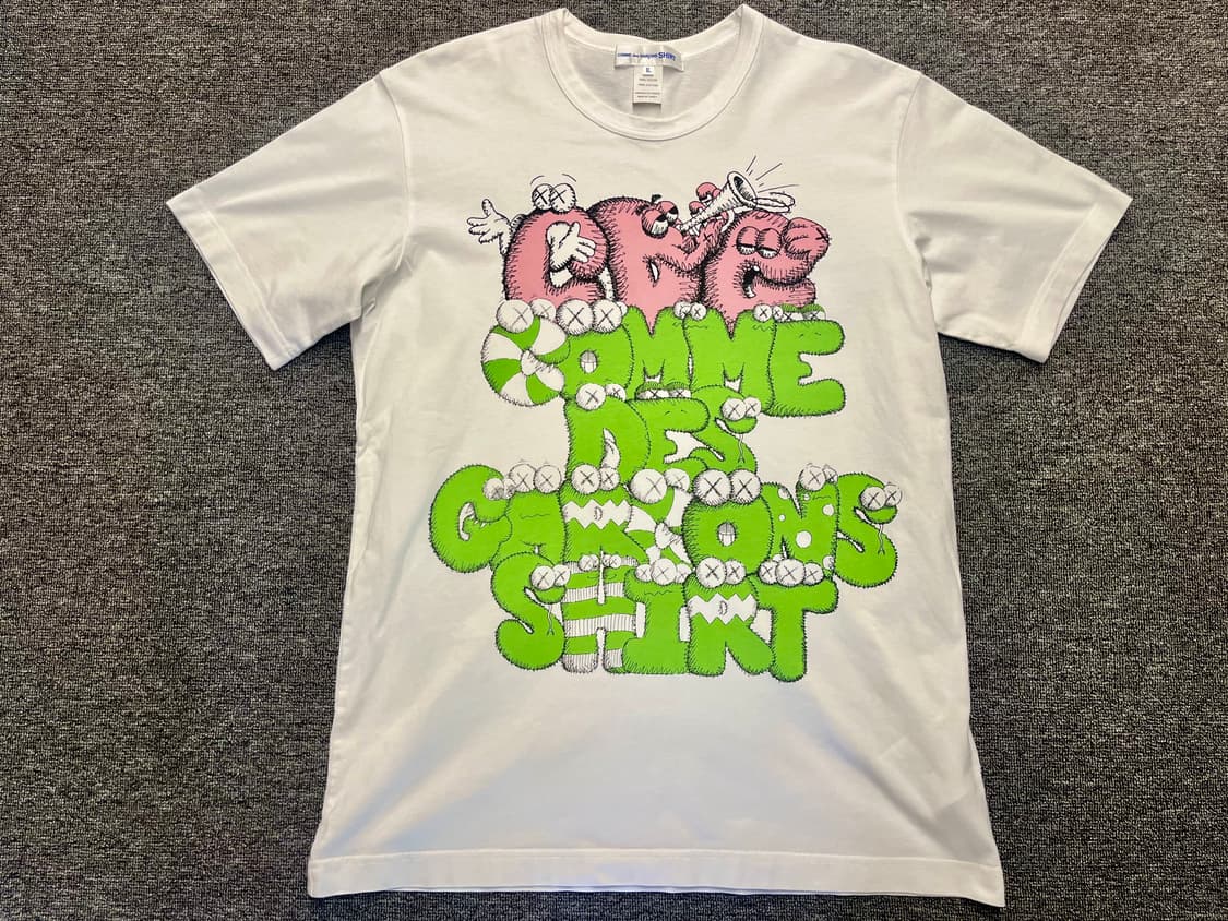 [100] 꼼데가르송 셔츠 KAWS 콜라보 티셔츠 XL 상품이미지1
